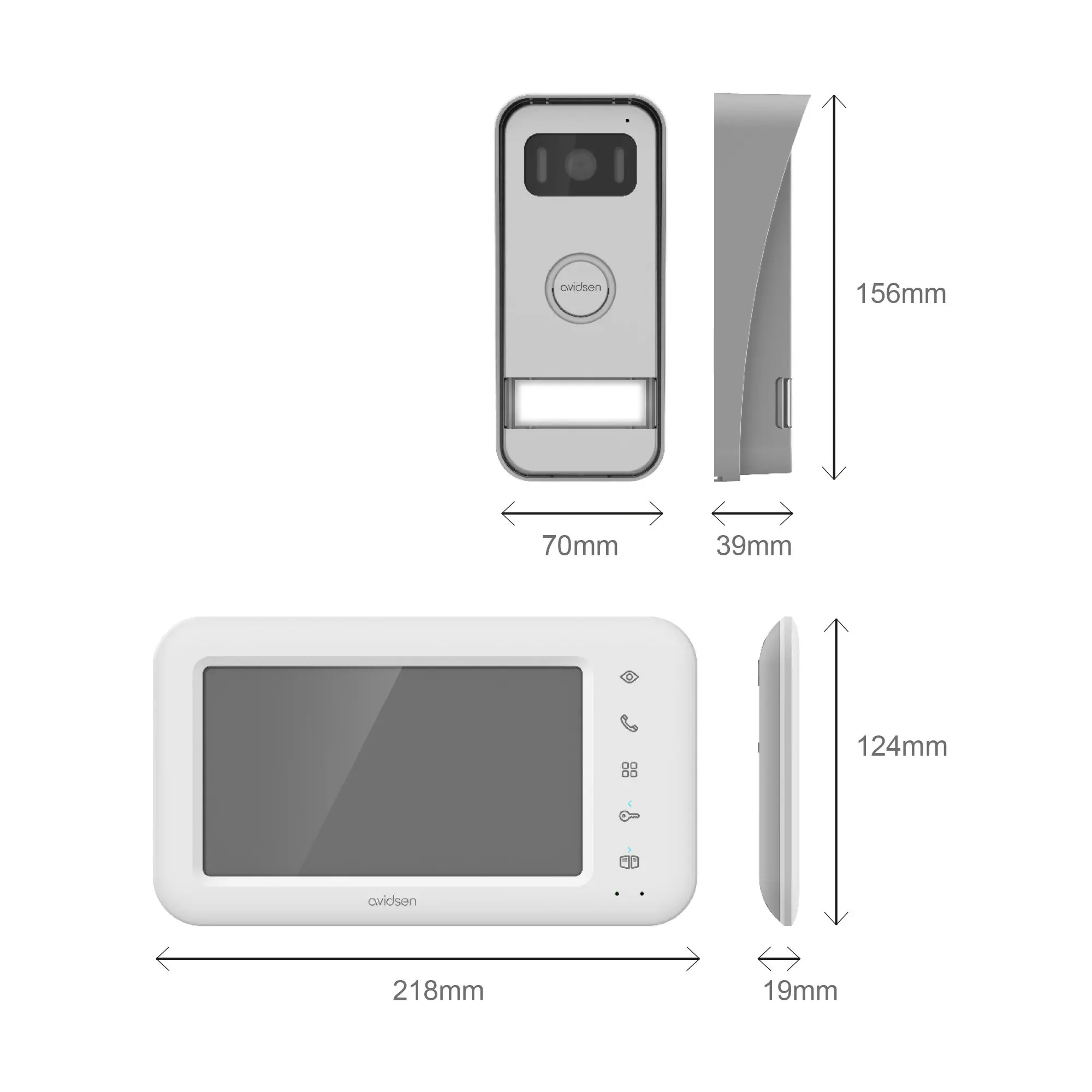Extel Türsprechanlage Elia Smart 2  7 Zoll-Touchscreen, 2 Draht-Technik