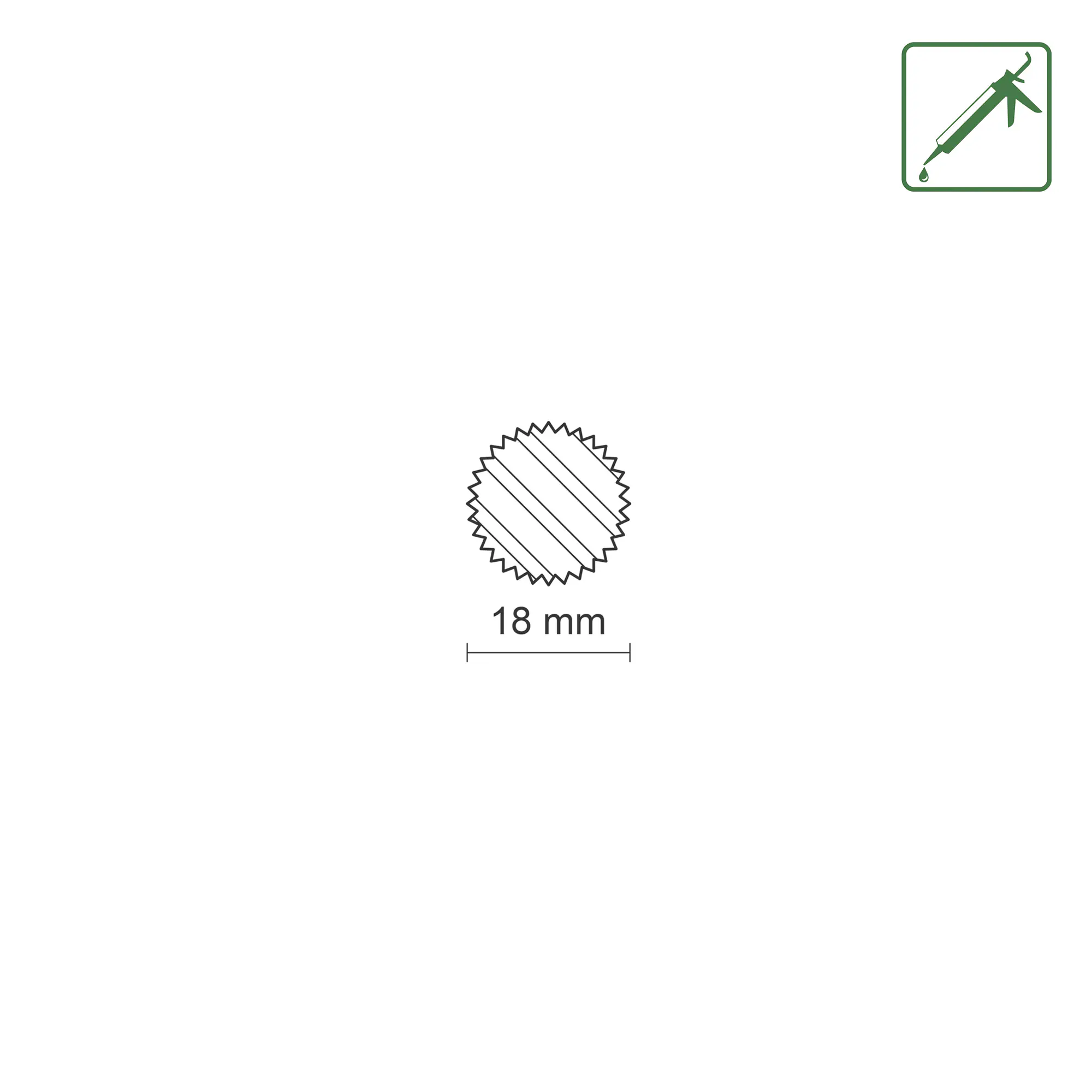 FN Neuhofer Rundstab gerillt 100 cm 18 x 18 mm