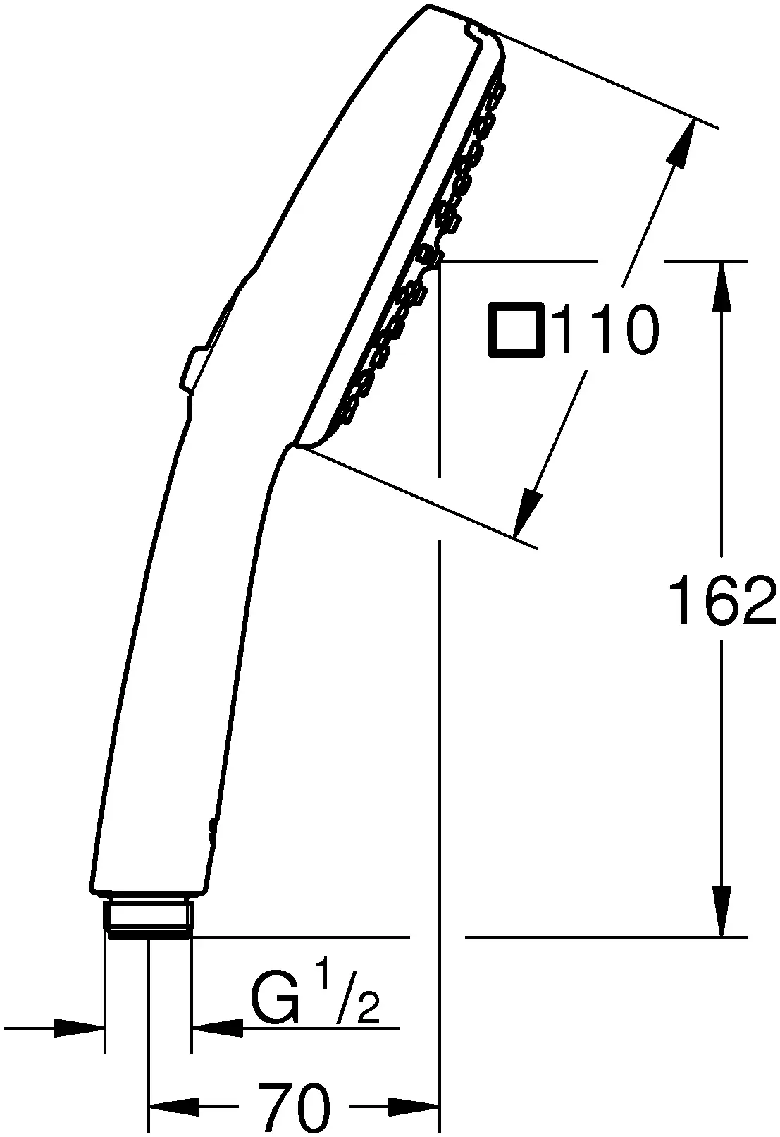Grohe Handbrause 2 Strahlarten Vitalio Comfort 110 chrom