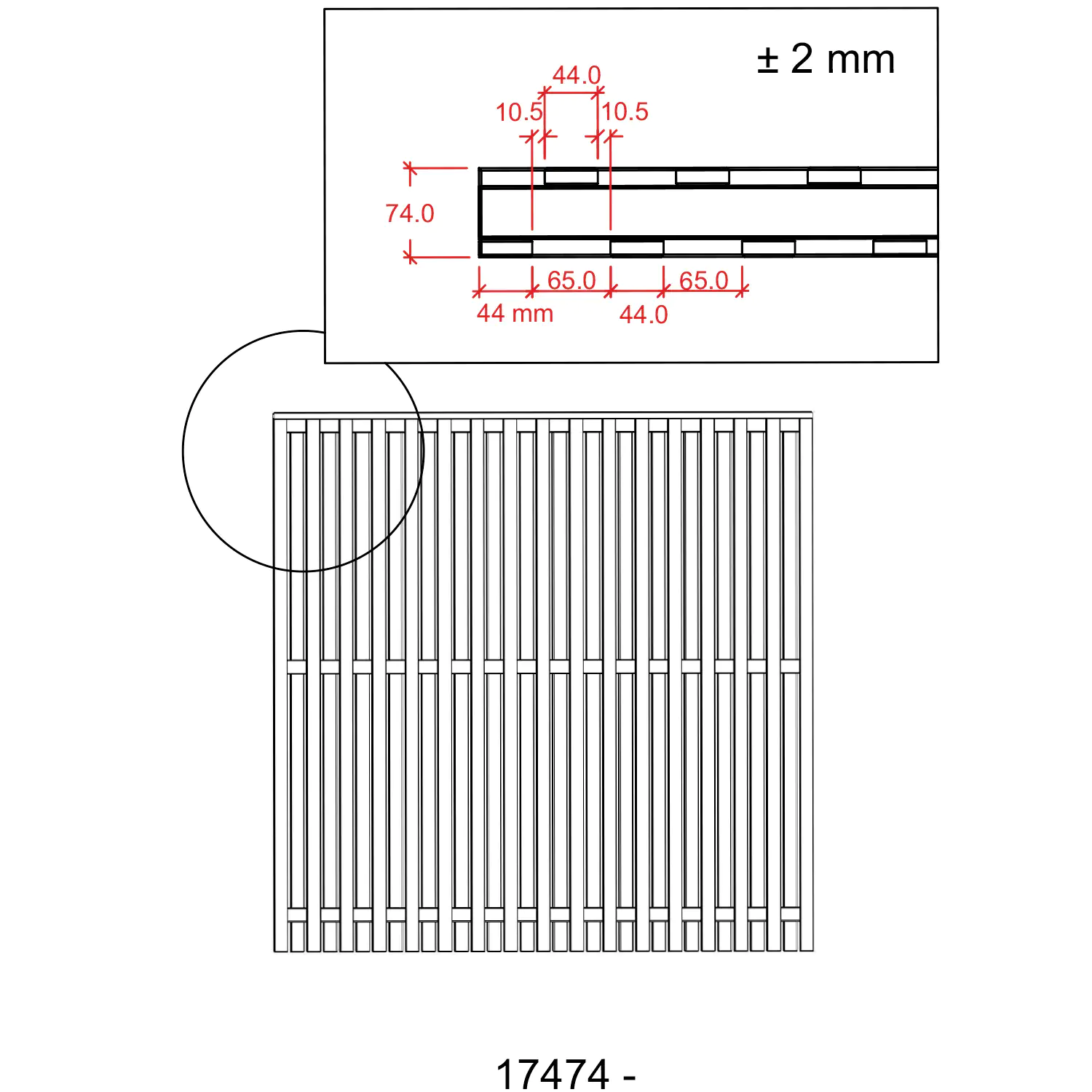 Plus Zaun Nagano 180 x 180 cm RAL 9005 Schwarz