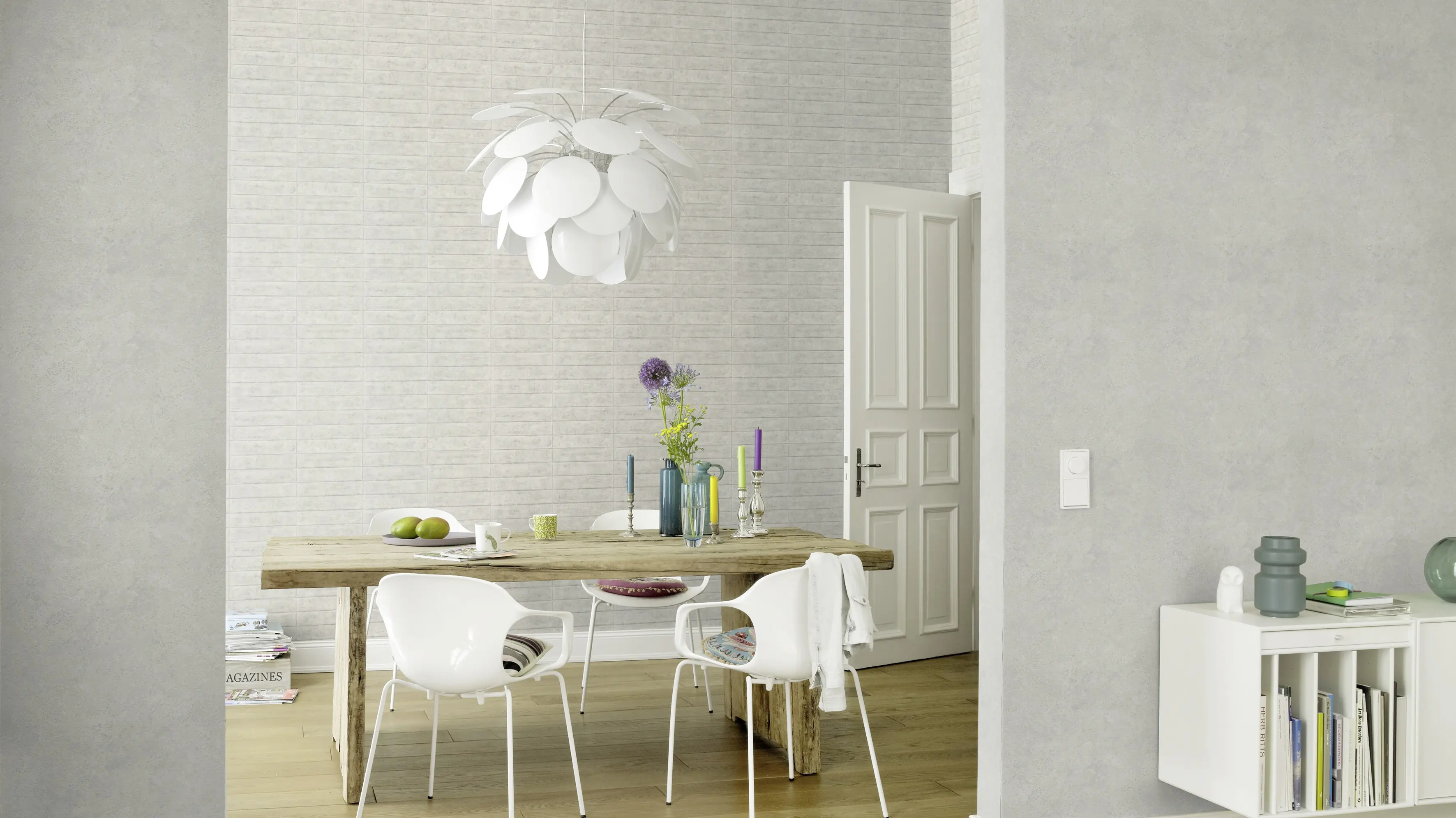 Rasch Vliestapete 315141 Silber-Silbergrau Uni 10,05 m x 0,53 m