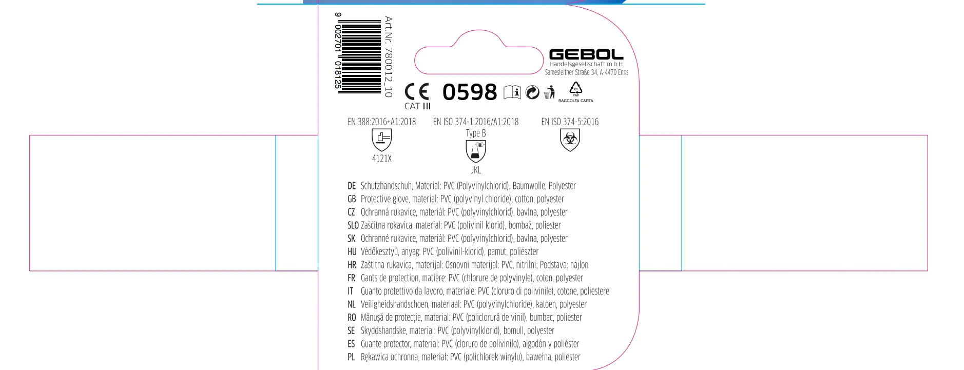 Gebol Handschuh Nymphea  