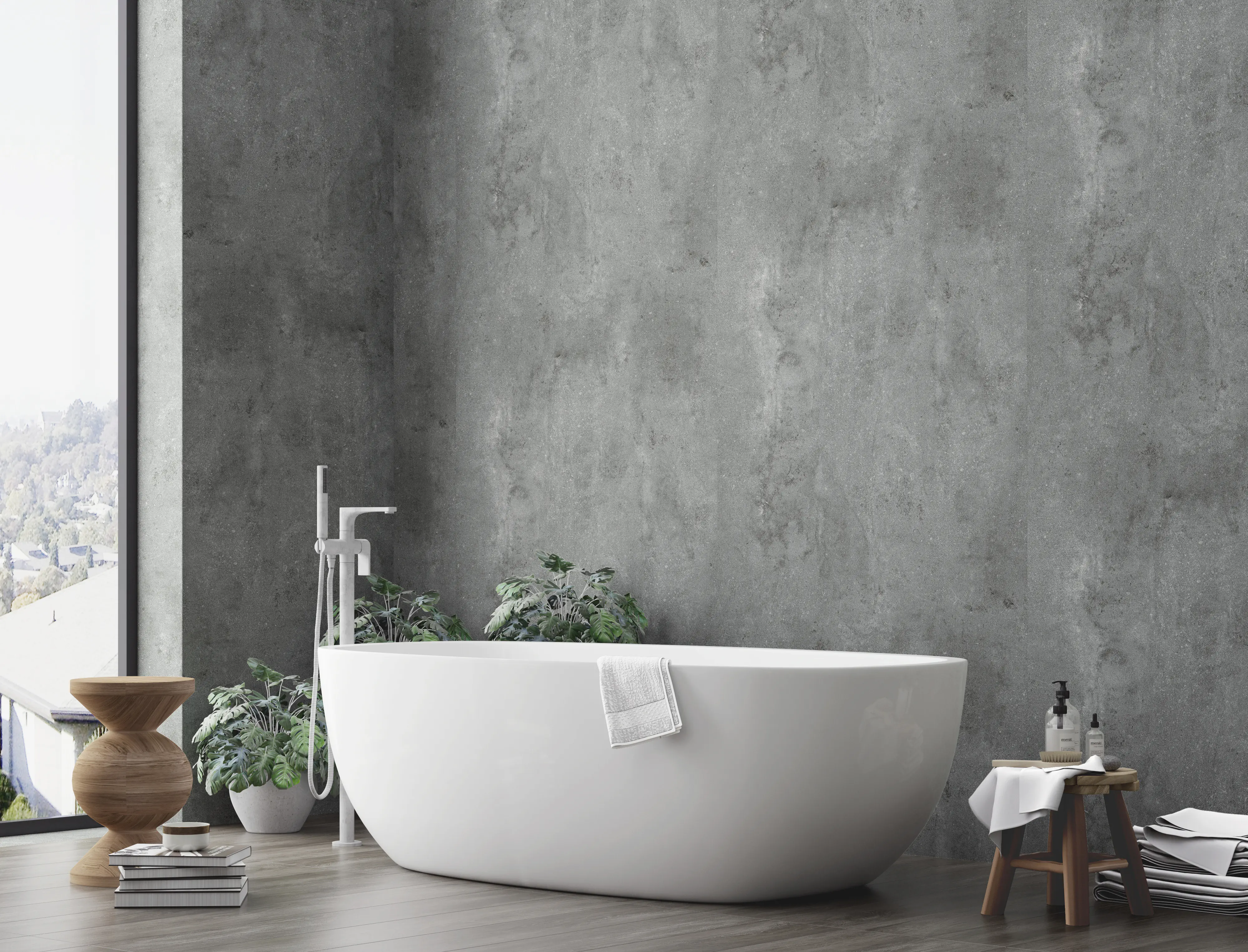 Decoflooring Wandpaneel Concrete 260 x 90 x 0,4 cm Grey 