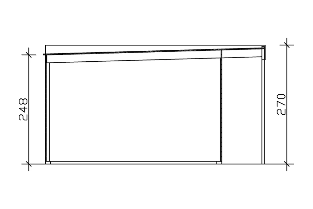 SKAN HOLZ Gartenhaus Tokio 4 402 x 402 cm natur mit Fußboden, einschalig