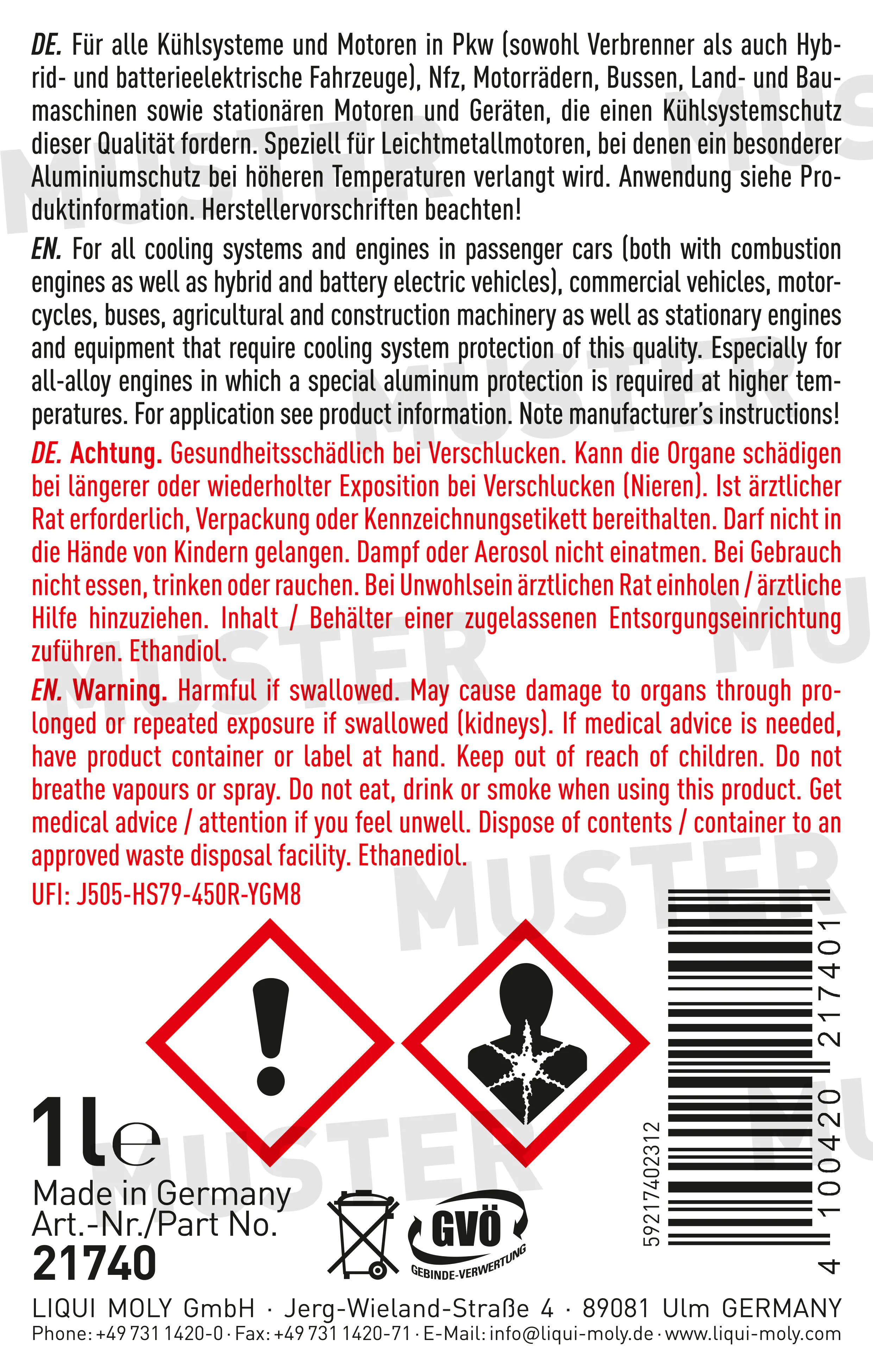 Liqui Moly Kühlerfrostschutz KFS 12 Evo 1L