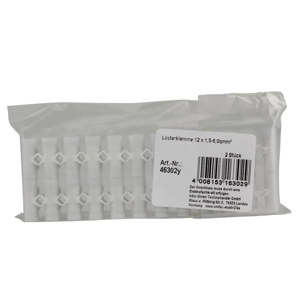 Lüsterklemme 12p VDE 1,5-6,0mm² 2x