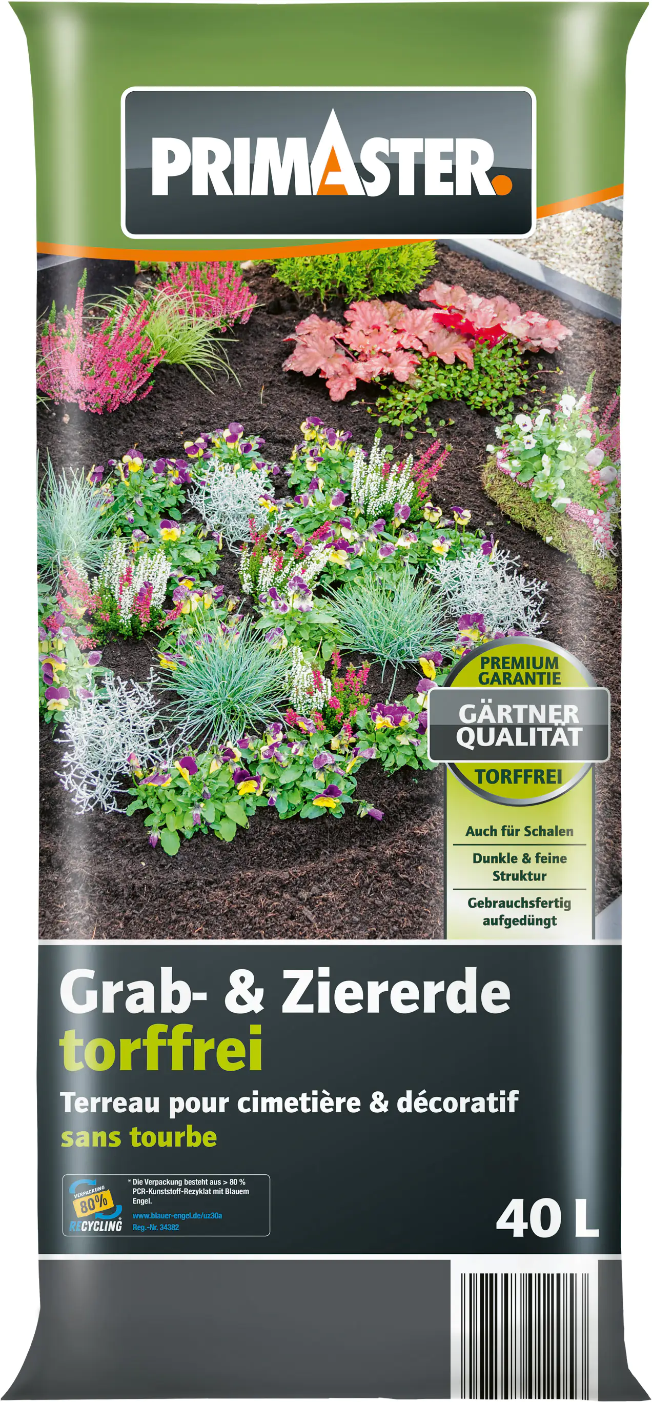 Primaster Zier- & Graberde torffrei 40 L Primaster Zier- & Graberde torffrei 40 L