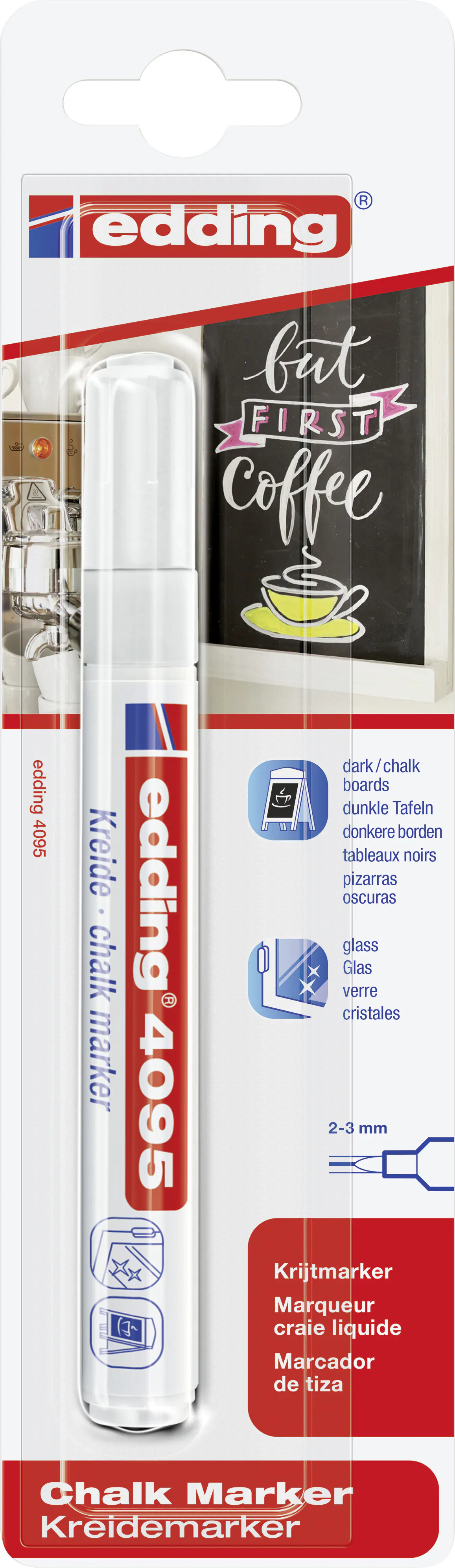 Edding 4095 Kreidemarker weiß 4,25 Edding 4095 Kreidemarker weiß 4,25