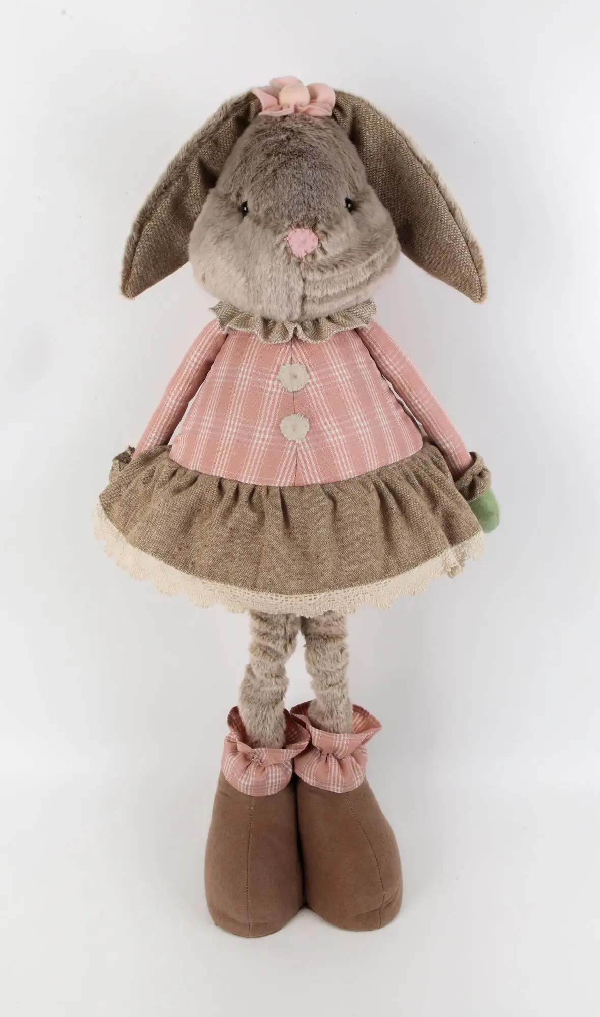 TrendLine Dekofigur Hase 110 cm braun/pink  