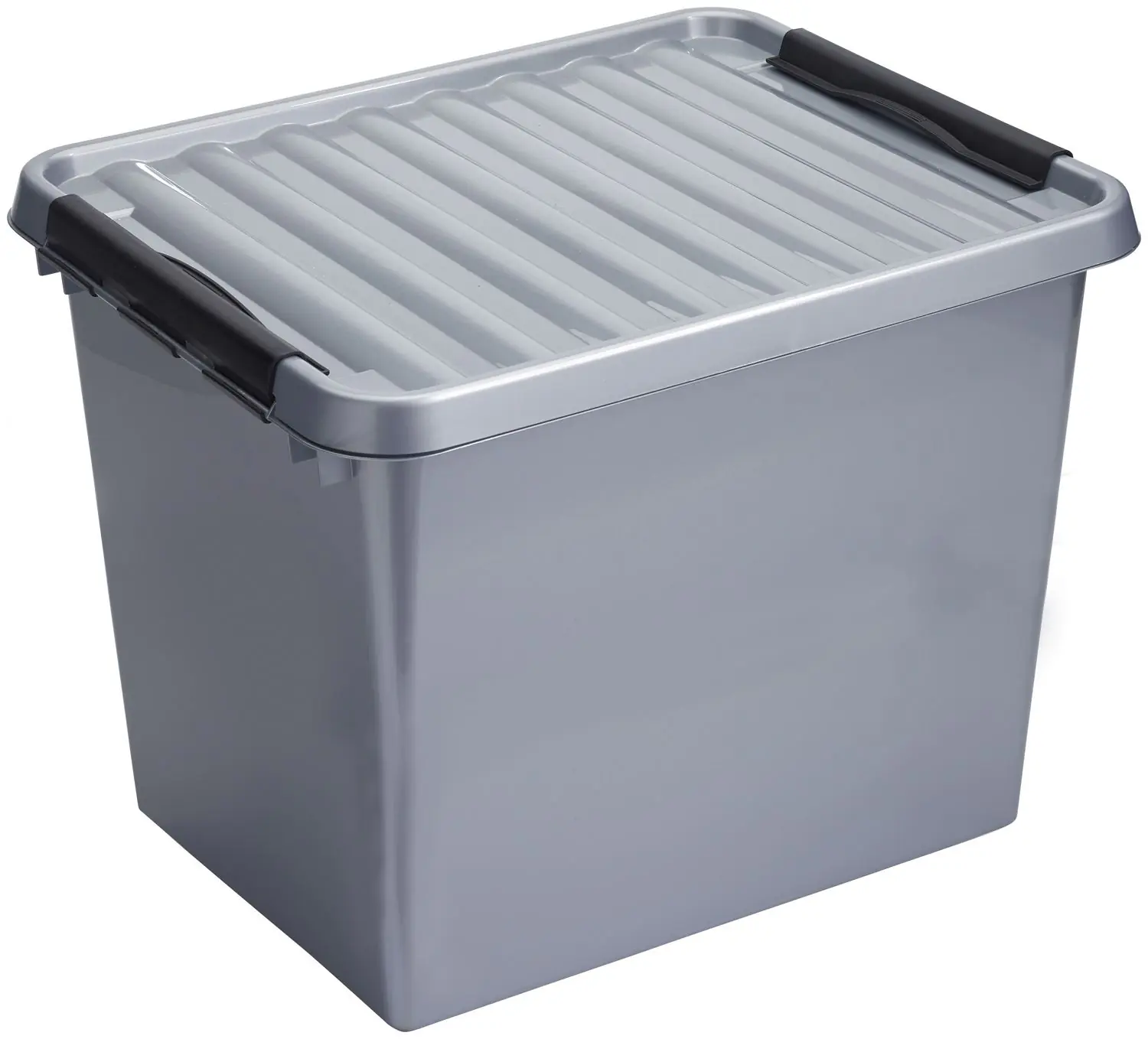 Sunware Aufbewahrungsbox Q-line 52L metallfarbig schwarz 50 x 40 x 38 cm