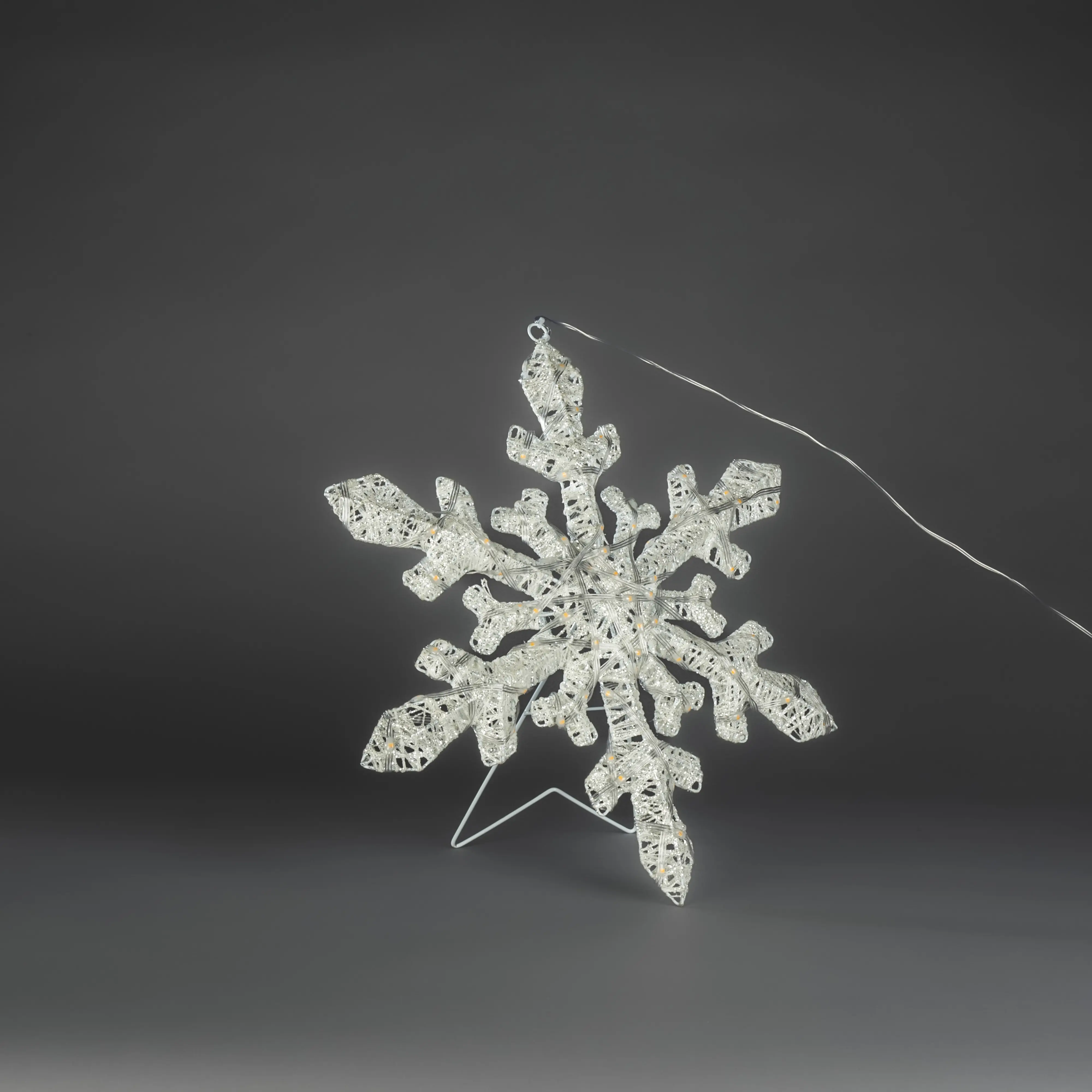 Konstsmide LED Weihnachtsdeko Schneeflocke 40 cm bernstein