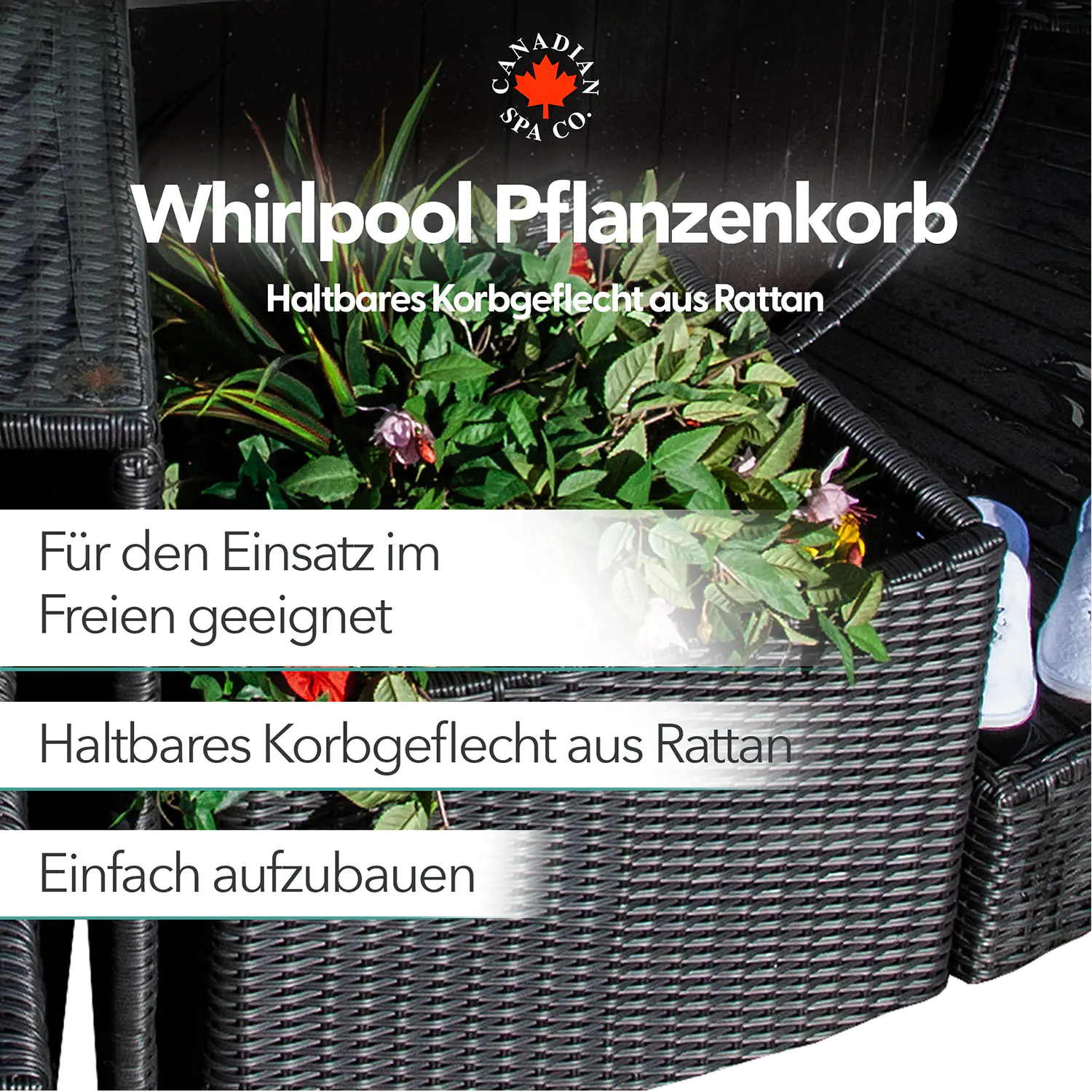 Canadian Spa Pflanzenkorb L57 x B52 x T45 cm Canadian Spa Pflanzenkorb L57 x B52 x T45 cm