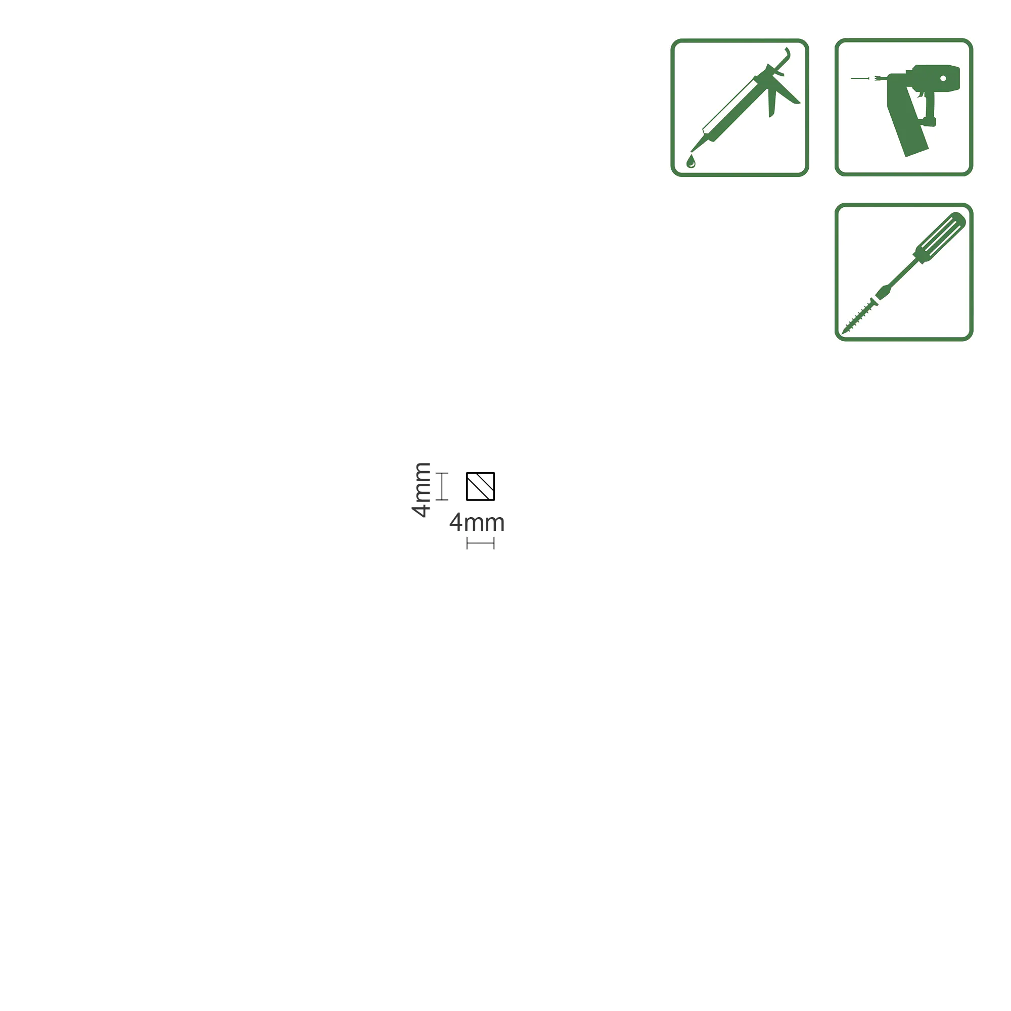 FN Neuhofer Flachleiste 100 cm 4 x 4 mm Fichte/Kiefer