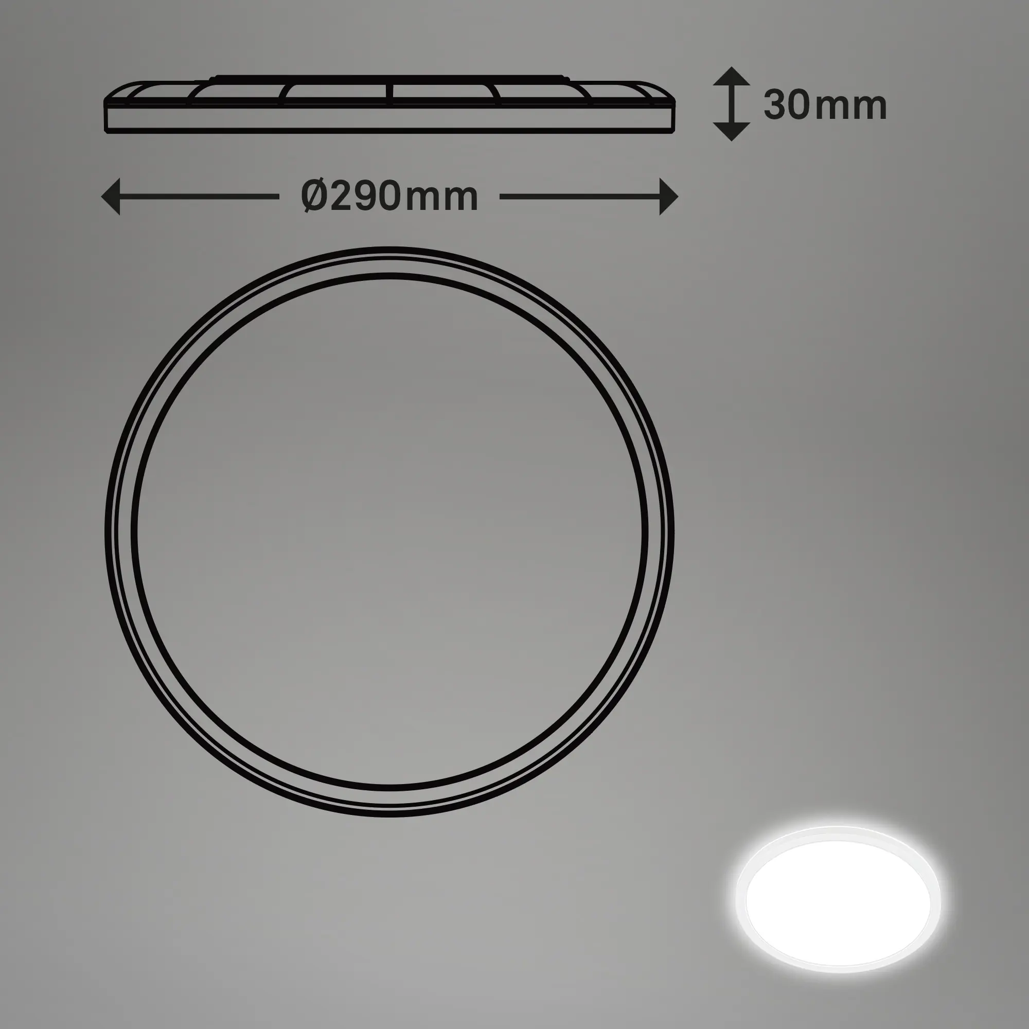 Briloner LED Deckenlampe Move 18W Ø 29cm weiß Bewegungssensor neutralweiß Briloner LED Deckenlampe Move 18W Ø 29cm weiß Bewegungssensor neutralweiß