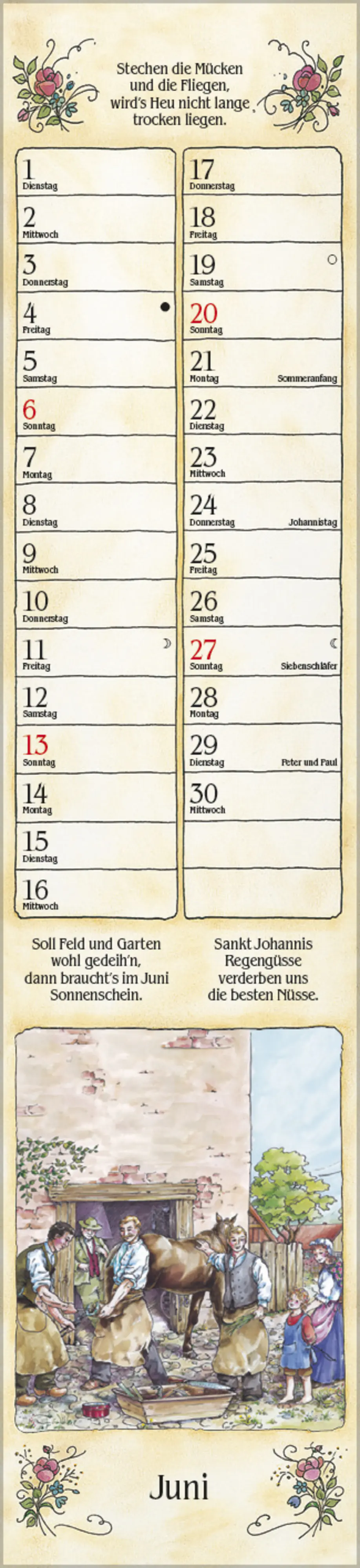 Korsch Kalender Langplaner 2027 Bauernmotiv
