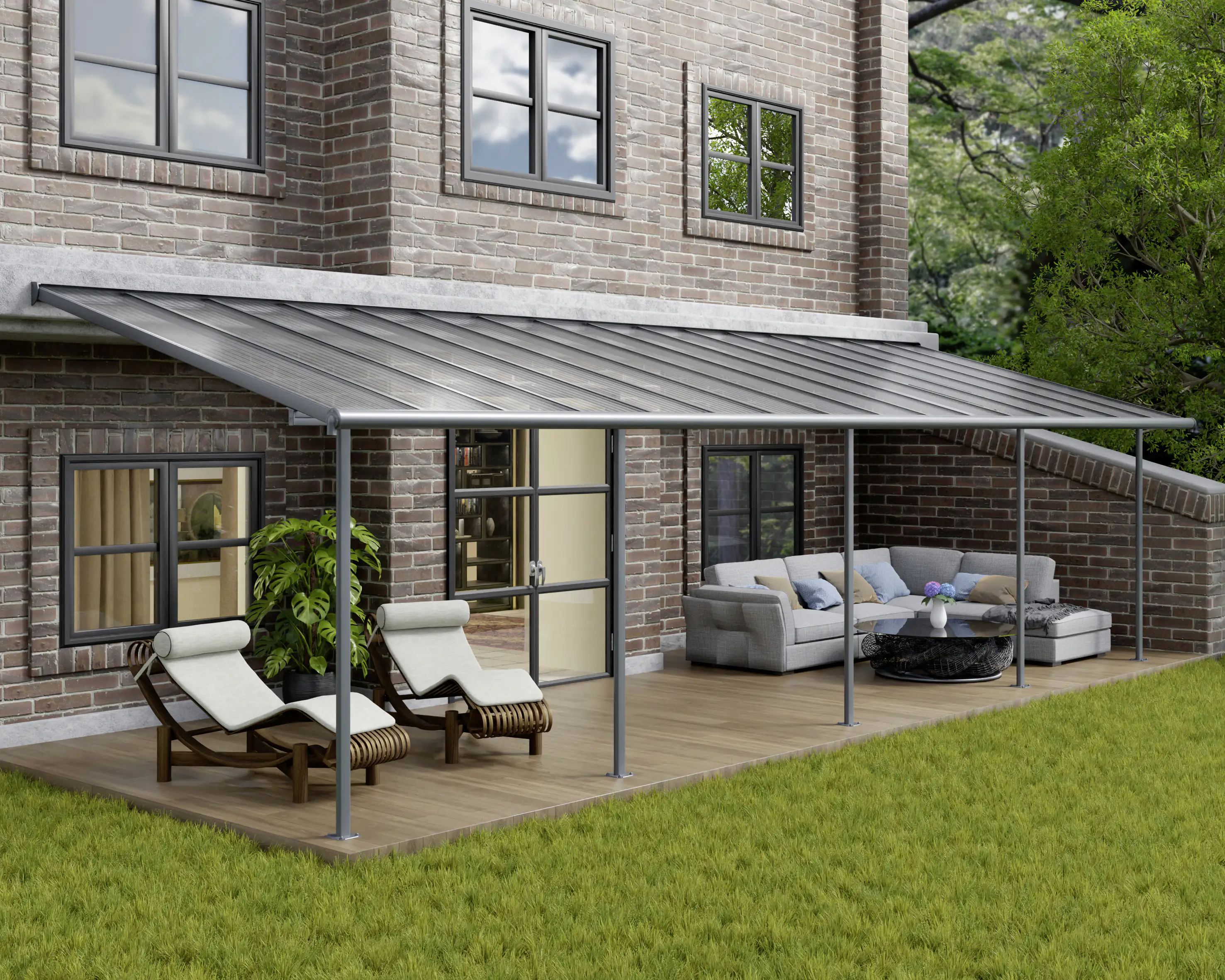 Canopia Terrassenüberdachung Sierra 971 x 295 cm anthrazit Canopia Terrassenüberdachung Sierra 971 x 295 cm anthrazit