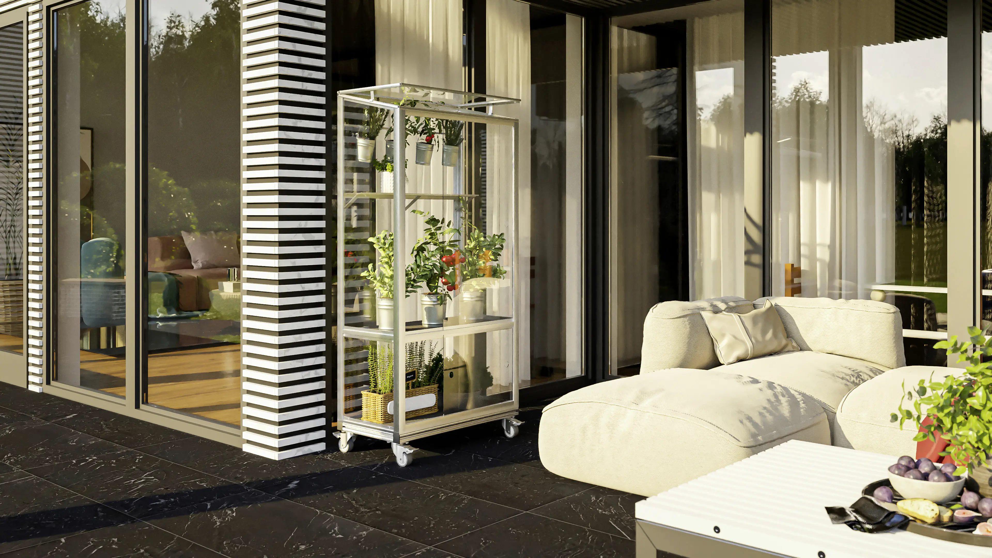 Vitavia Balkongewächshaus Stad 350 43 x 81 cm 3 mm Sicherheitsglas