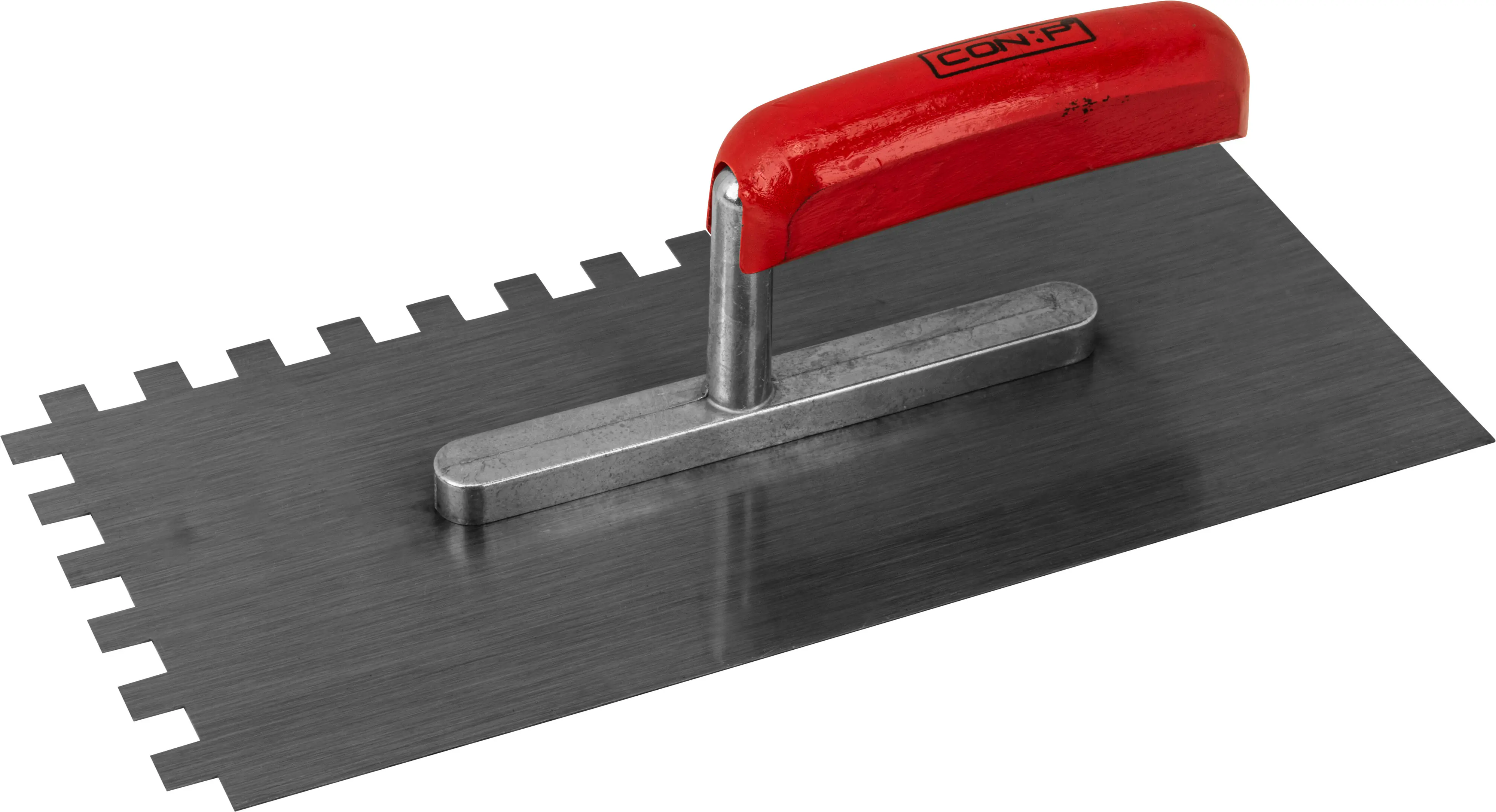 Zahnglättekelle 280 x 130 mm, Zahnung 10 x 10 mm Stahl