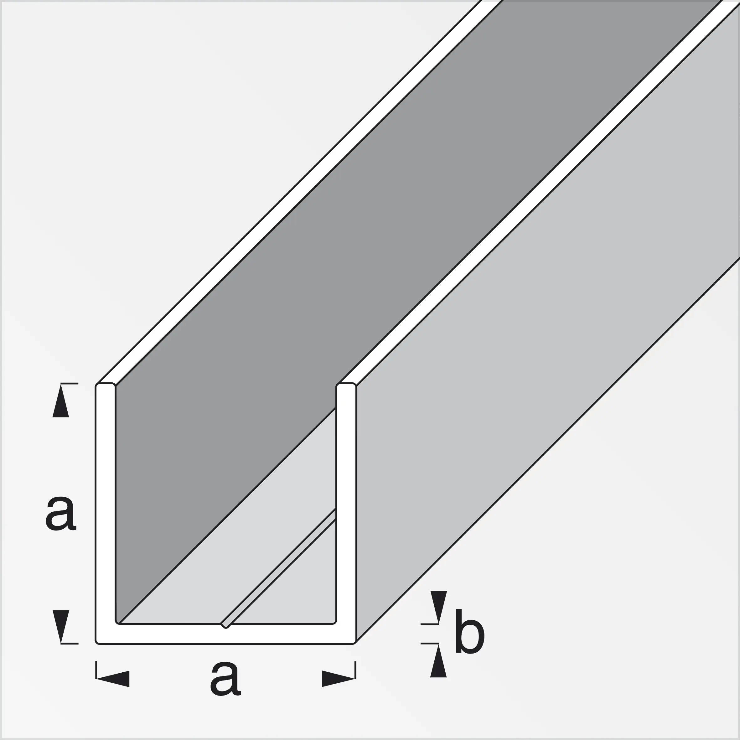 alfer Quadrat-U 2.5 m, 19.5 x 1.5 mm Aluminium roh blank alfer Quadrat-U 2.5 m, 19.5 x 1.5 mm Aluminium roh blank