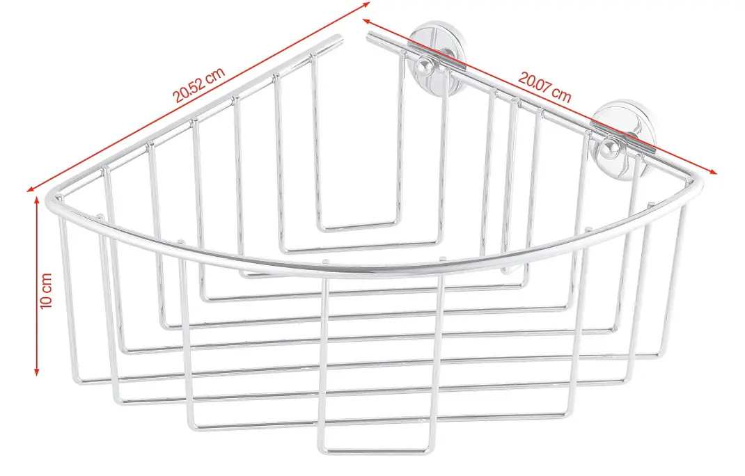 tesa Eck-Duschablage Baath Plus zum Kleben dreieckig 1 Ablage verchromt 21 cm