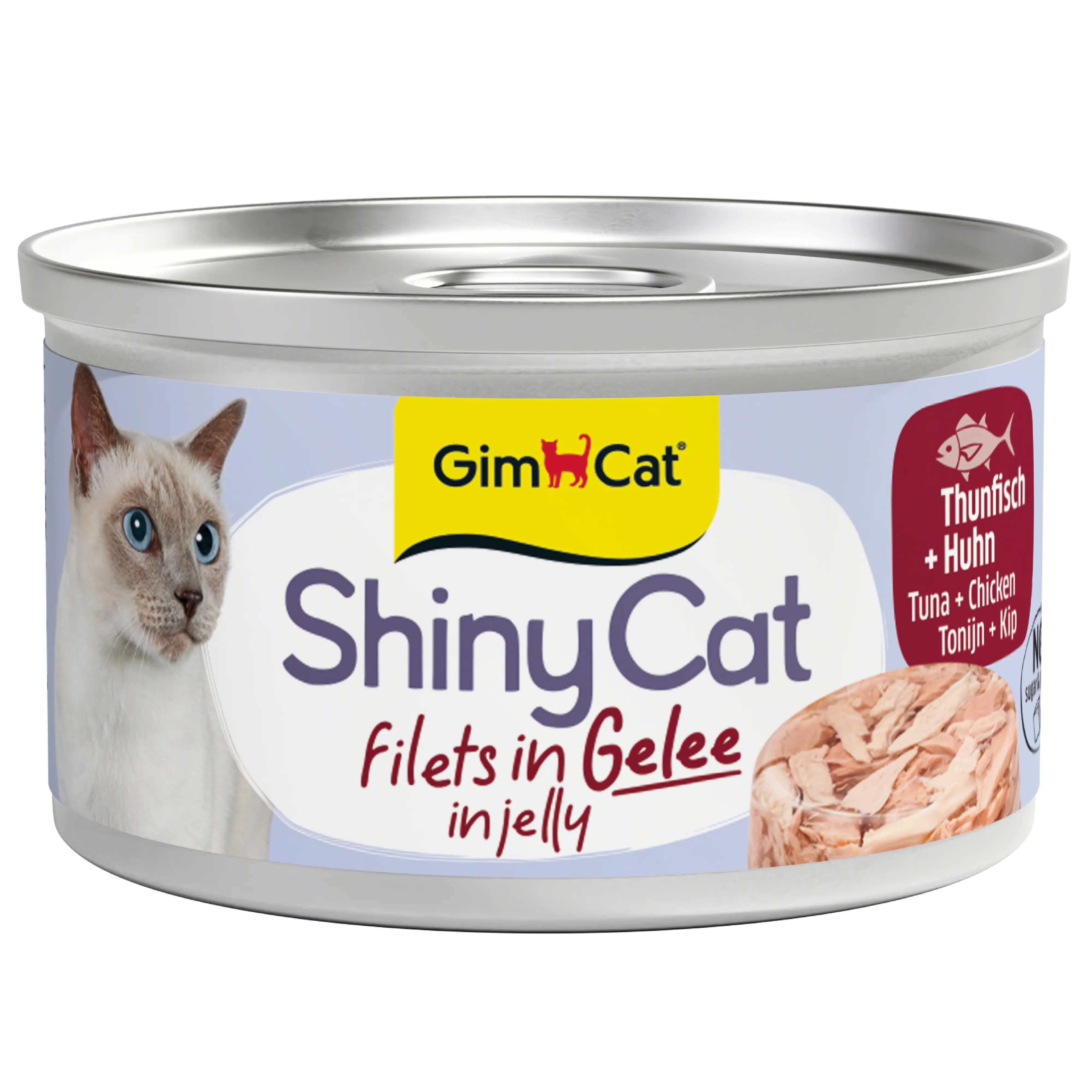 GimCat ShinyCat Katzennassfutter in Jelly 70 g Thunfisch & Hühnchen