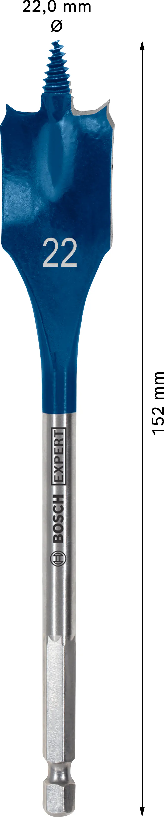 Bosch Expert Self Cut Speed Flachfräsbohrer 22 x 152 mm