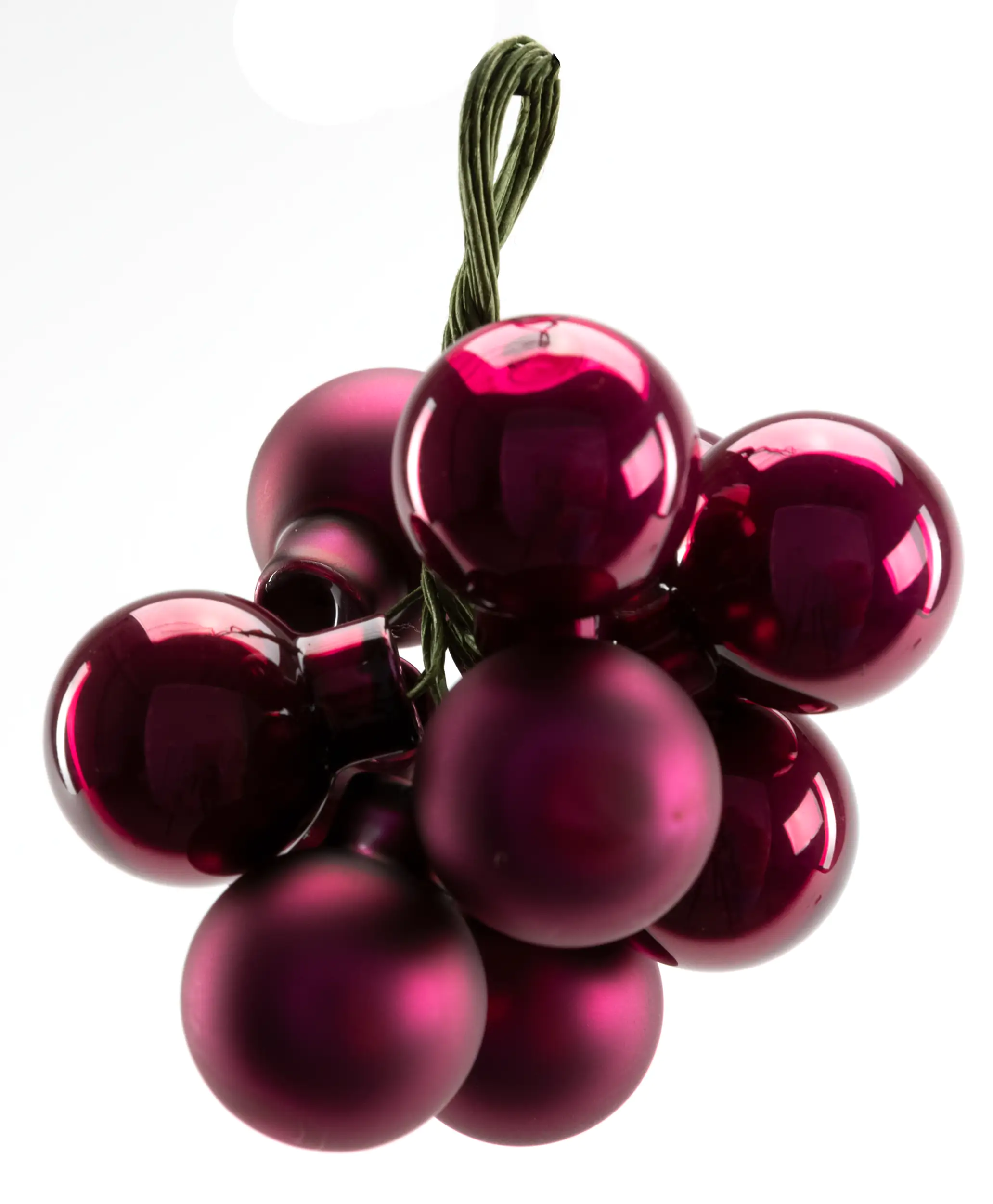 4333692537247_01 TrendLine Weihnachtskugeln aus Glas auf Draht Ø 2 cm magnolienrosa 10 Stück