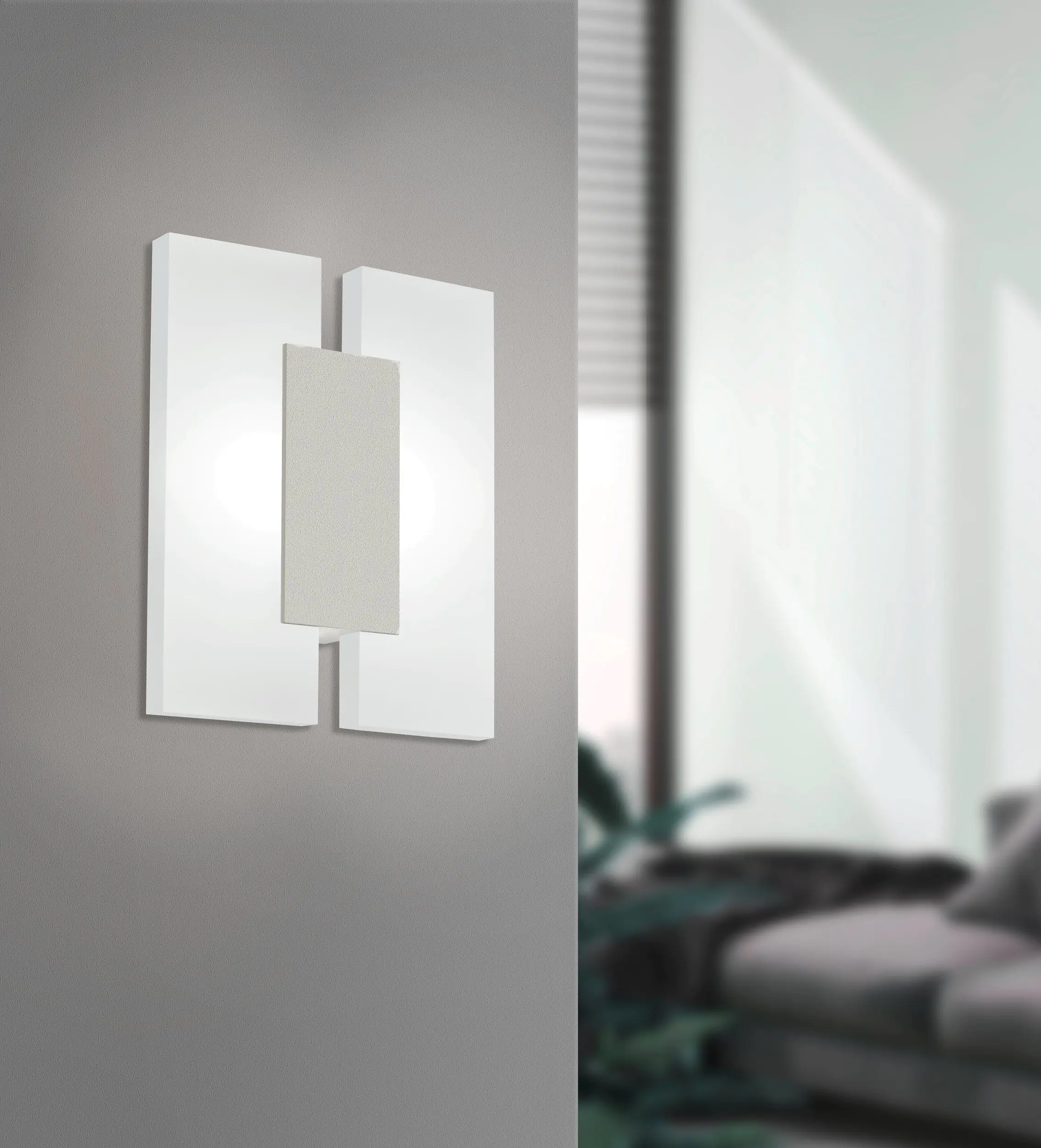 Eglo LED Wandleuchte Metrass 2 nickel-matt 20 x 17 cm warmweiß Eglo LED Wandleuchte Metrass 2 nickel-matt 20 x 17 cm warmweiß