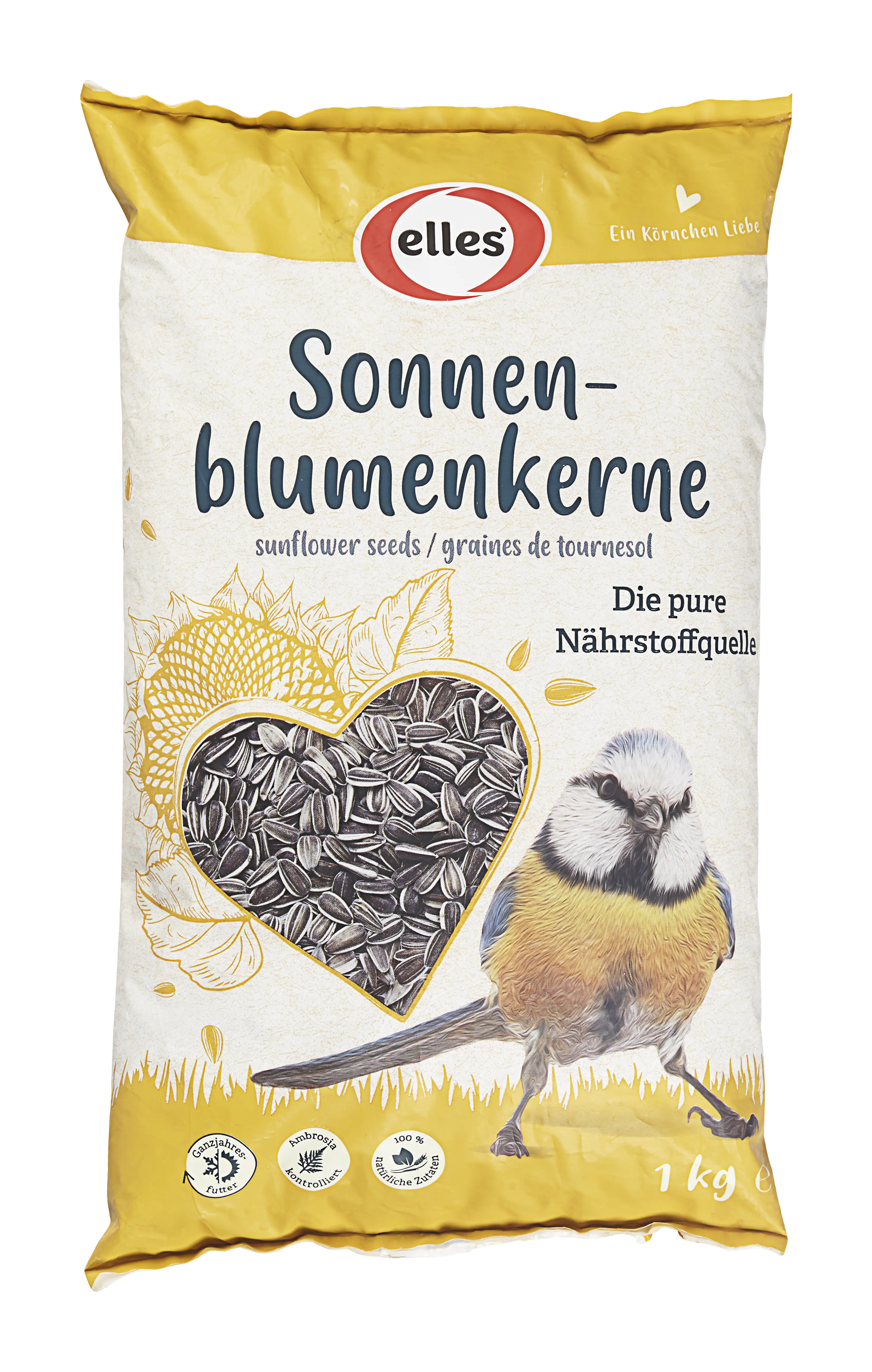 Elles Wildvogelfutter Sonnenblumenkerne 1 kg