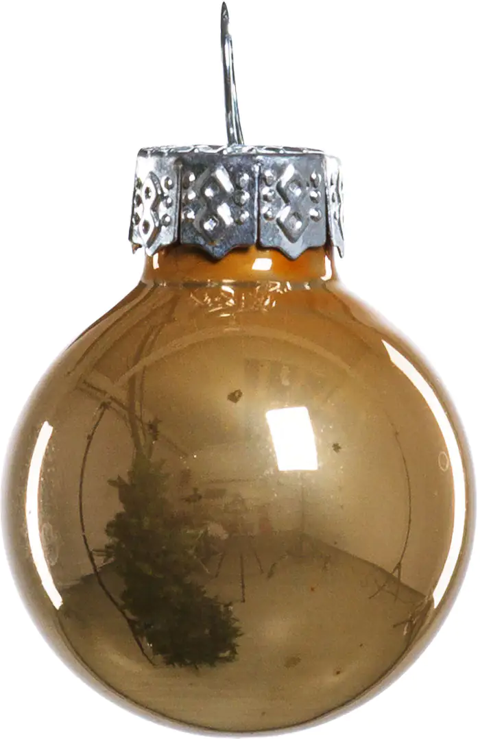 4333692643030_14 TrendLine Mini-Christbaumkugeln aus Glas Ø 2,5 cm gold-rose 100 Stück