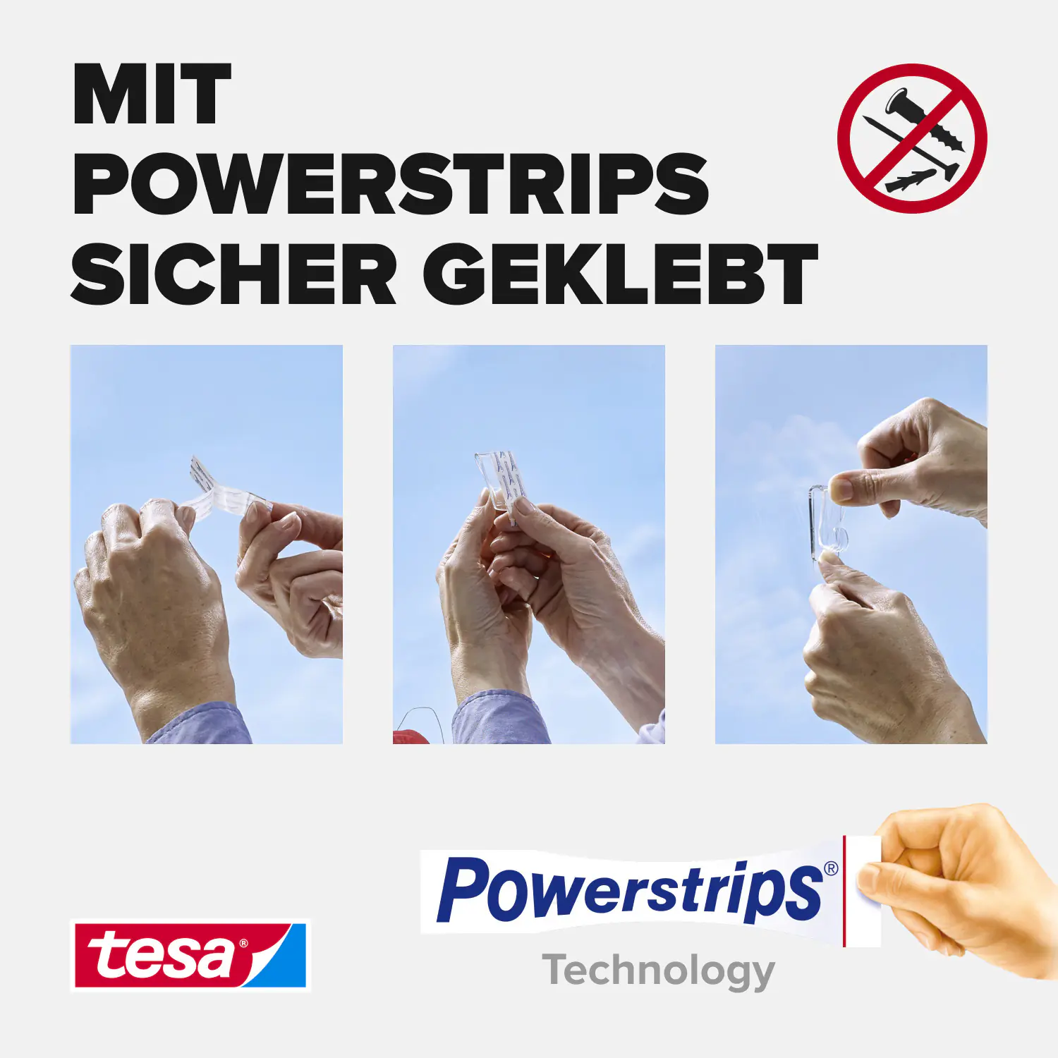 tesa Klebehaken Traglast 1 kg, 2 Stück