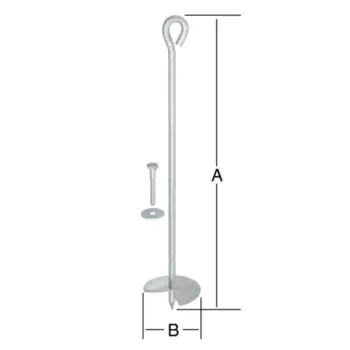 Vormann Bodenanker 480 mm feuerverzinkt inkl. Zubehör