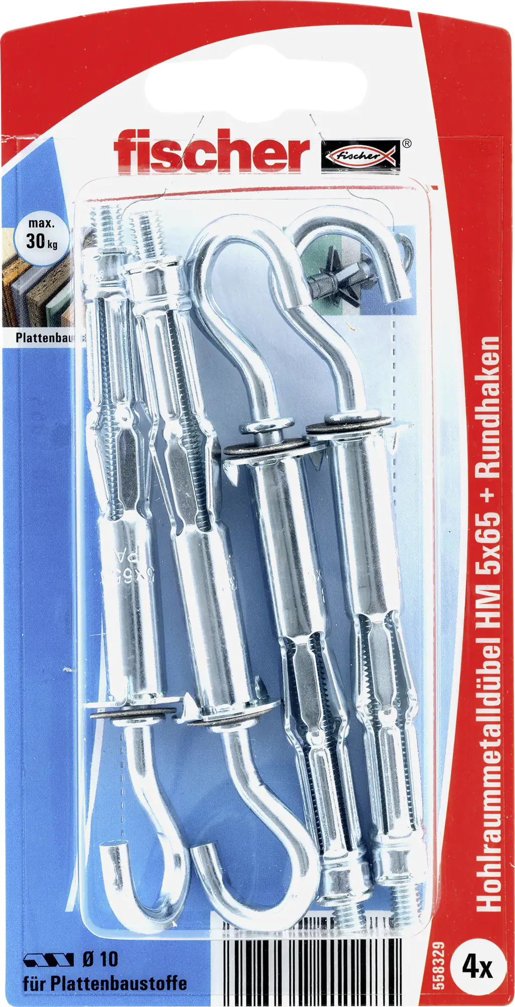 Fischer Hohlraumdübel 5.0 x 37 mm - 4 Stück Fischer Hohlraumdübel 5.0 x 37 mm - 4 Stück