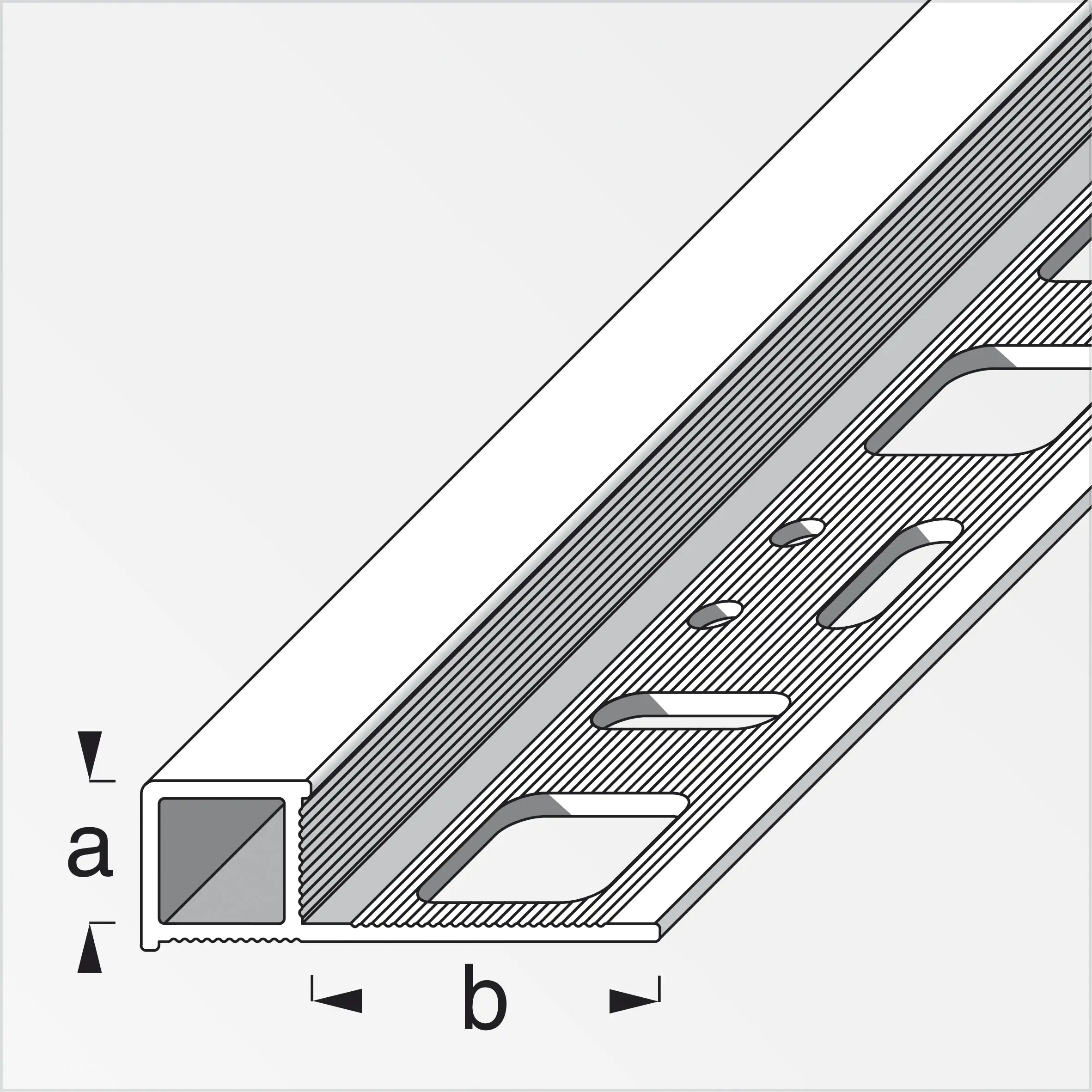 alfer Quadratprofil Aluminium eloxiert poliert chrom optik