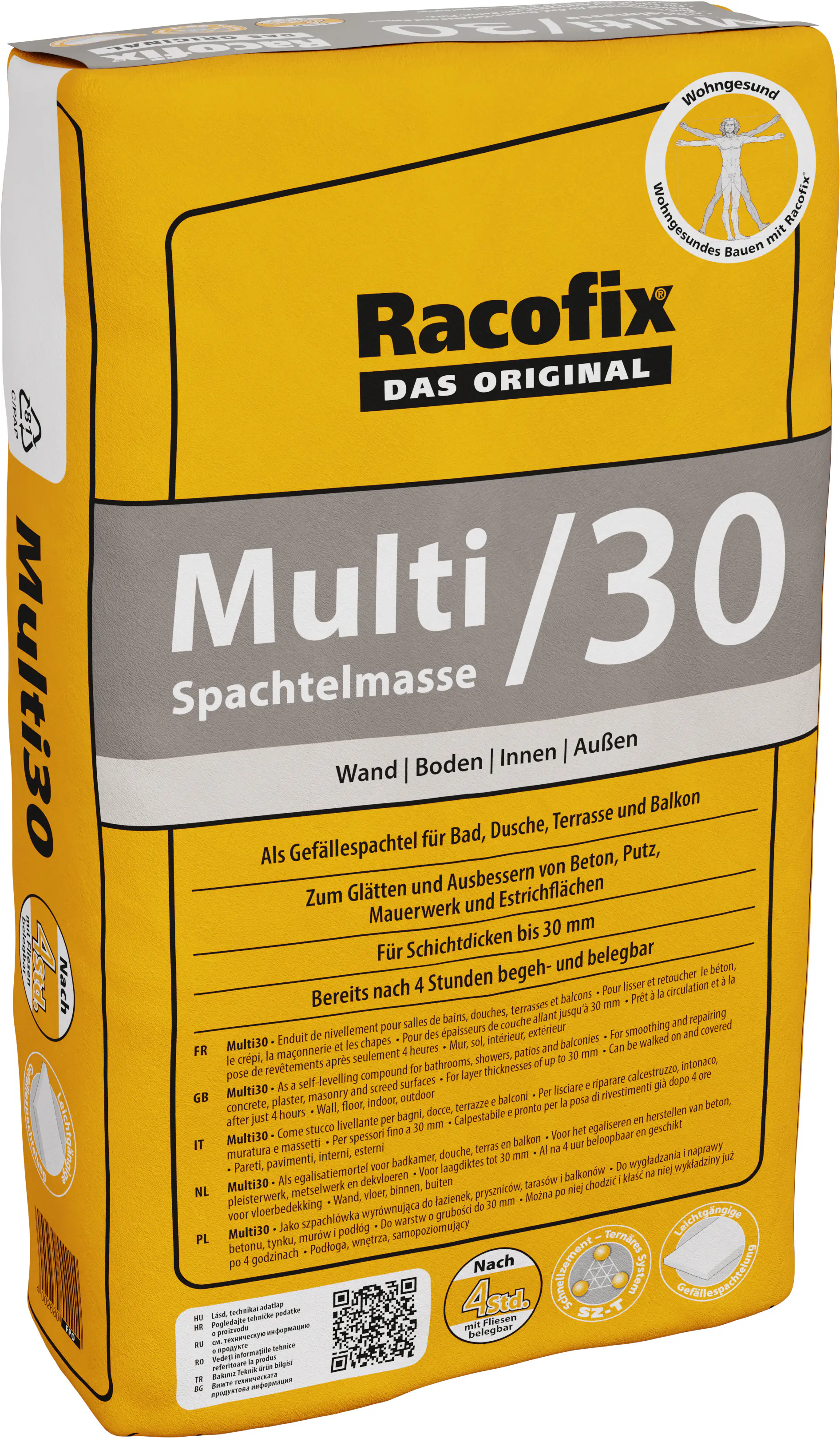 Racofix Spachtelmasse Multi30 20 kg grau