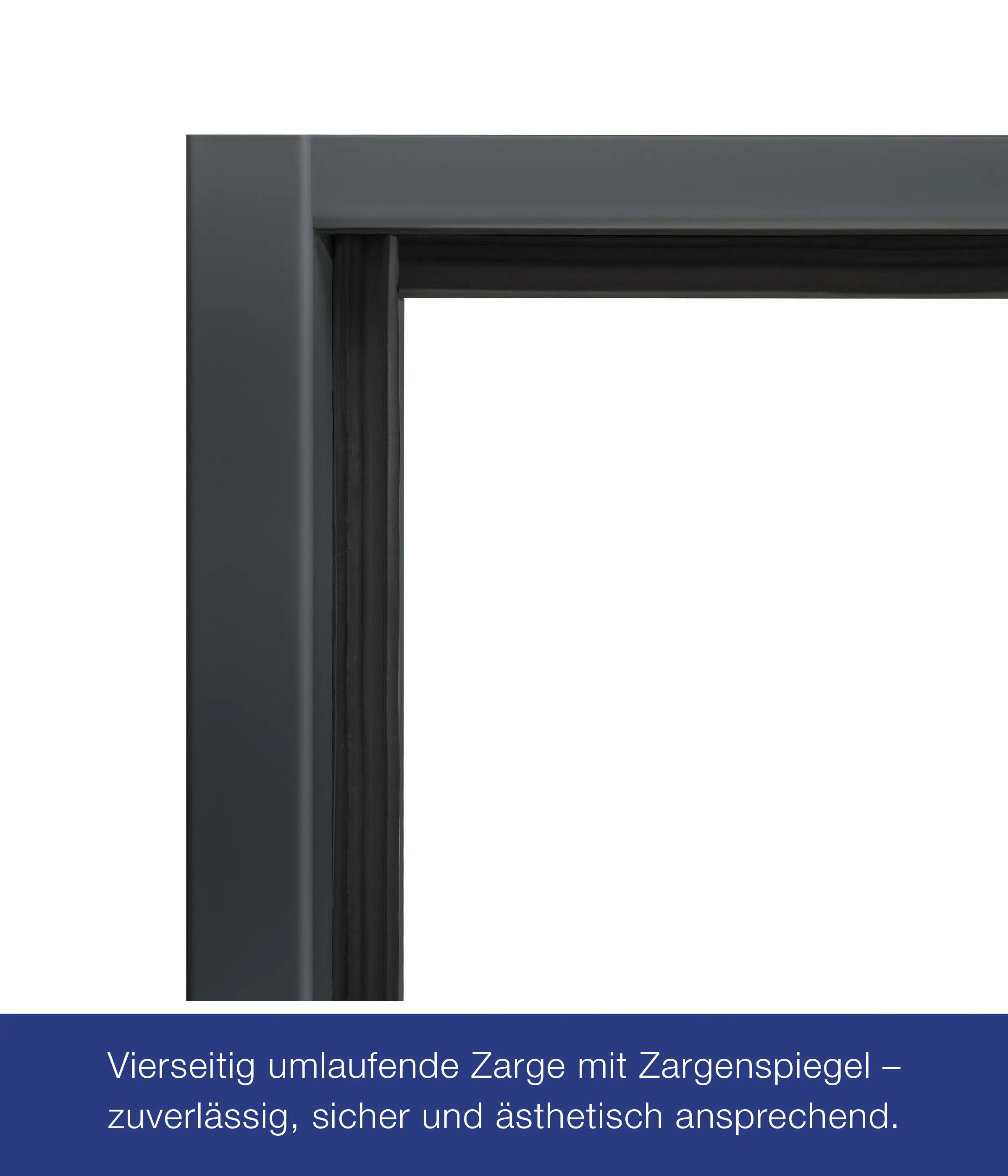 Hörmann Kellertür mit Lichtausschnitt anthrazitgrau 87,5 x 200 cm Links/Rechts