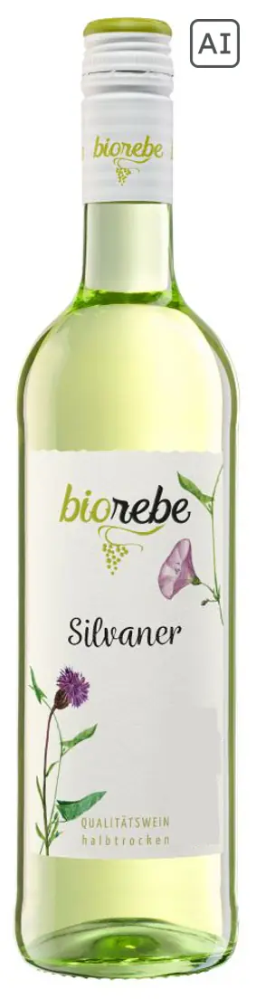 Biorebe Weißwein Silvaner halbtrocken Deutschland 1 x 0,75 L bio/vegan