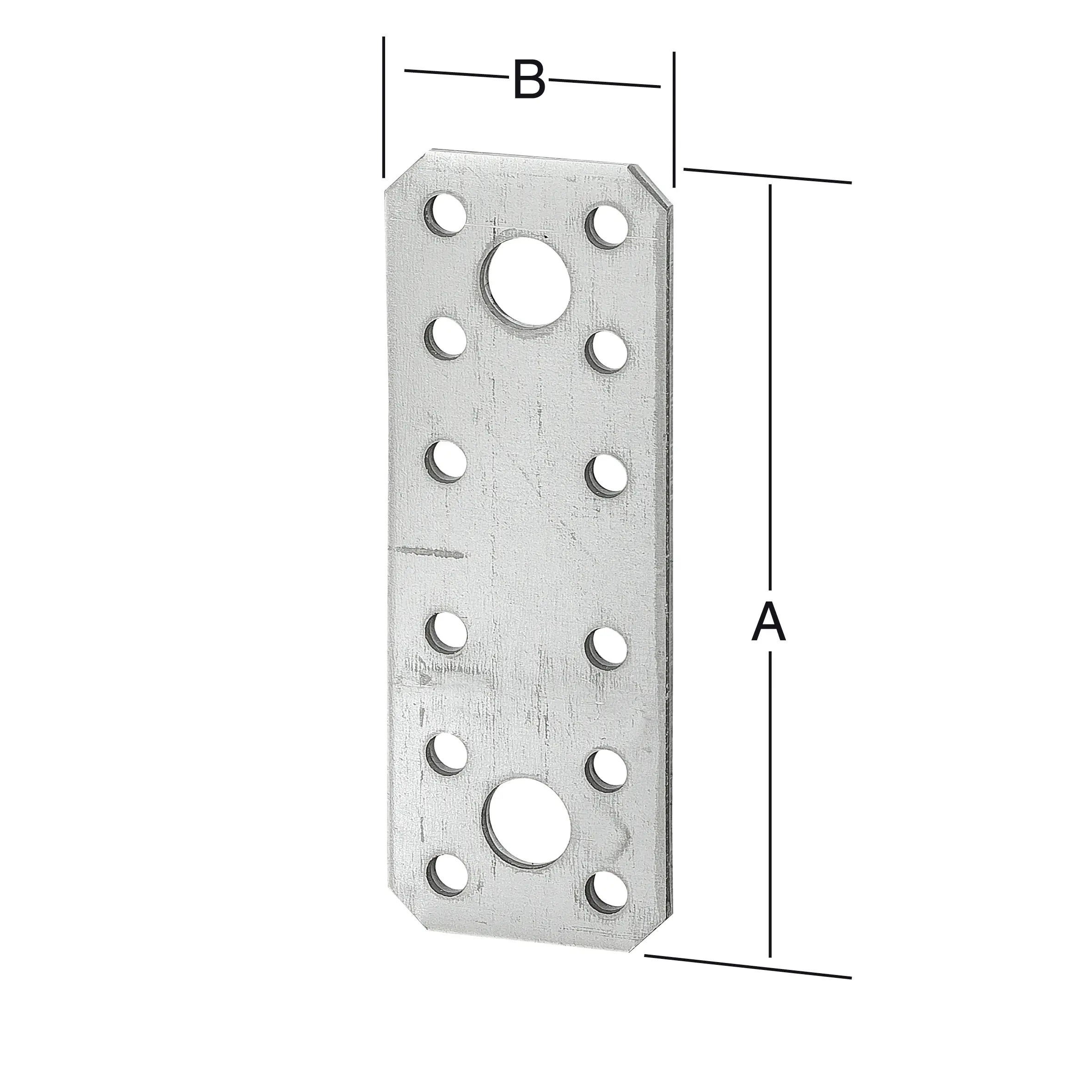 Vormann Flachverbinder sendzimir verzinkt 136 x 55 mm