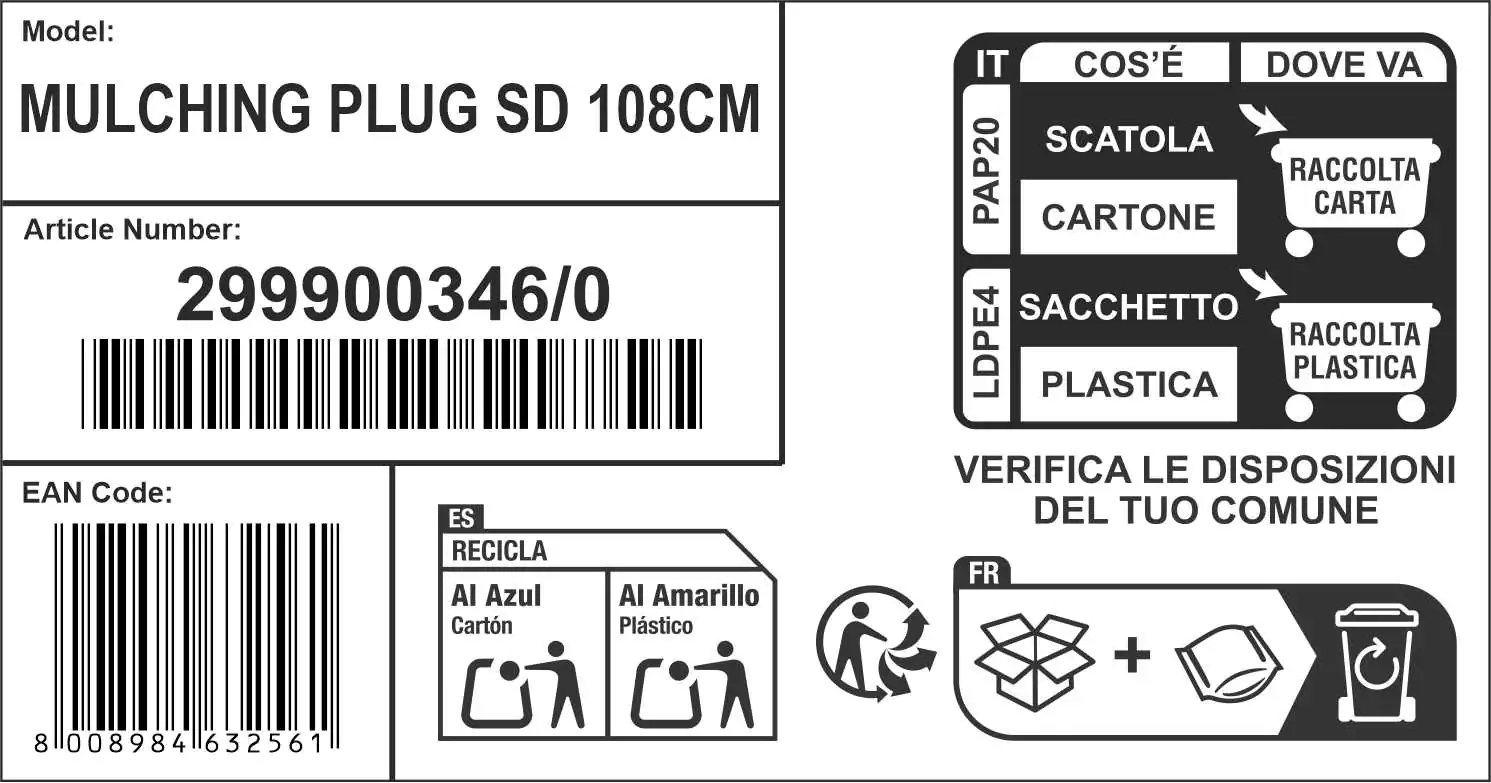 Alpina Mulchkeil 108 cm passend für Alpina Rasentraktor AT3 108 Alpina Mulchkeil 108 cm passend für Alpina Rasentraktor AT3 108