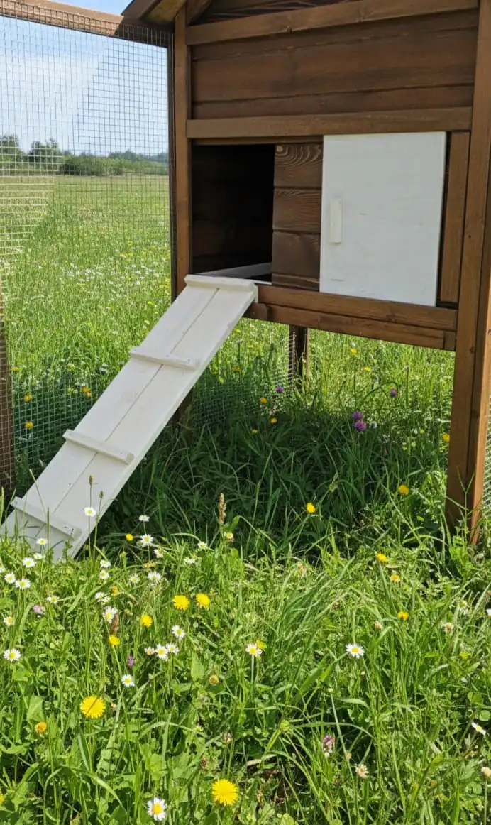 Hühnerhaus Cleo 180 x 145 cm mit Gehege & Legebox braun/anthrazit