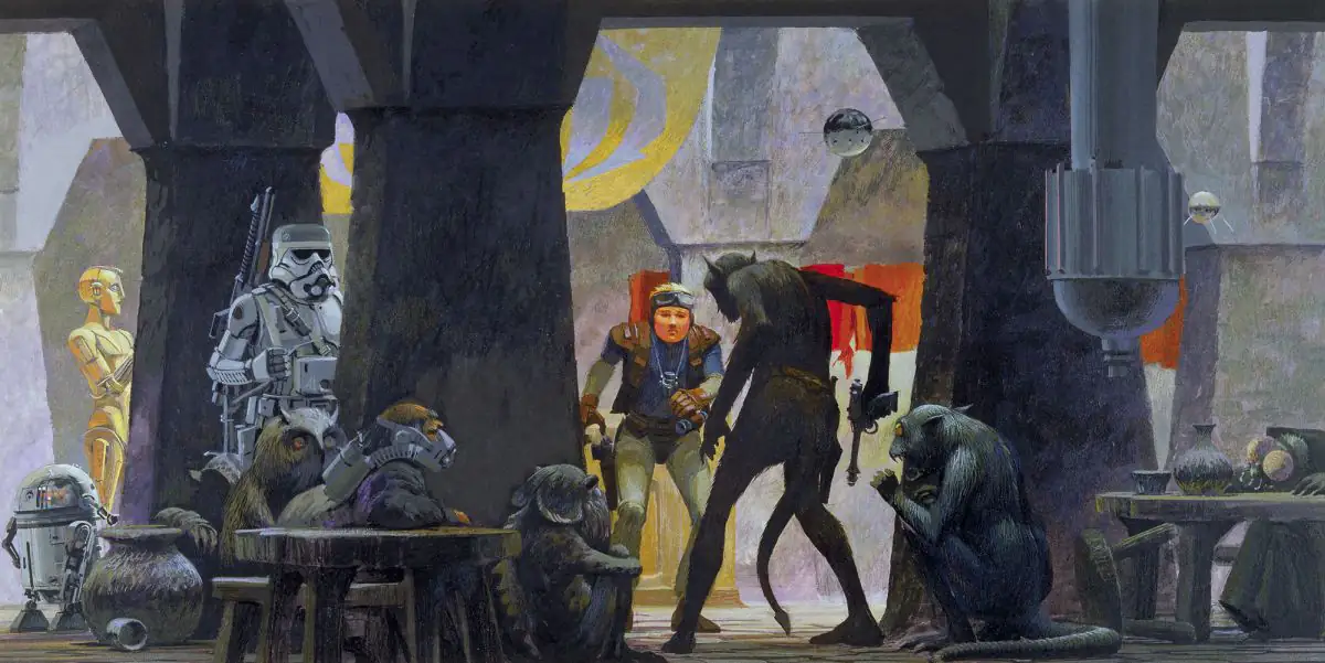4055065510762 Komar Vlies Fototapete Star Wars Classic Raumhafens Mos Eisley 500 x 250 cm