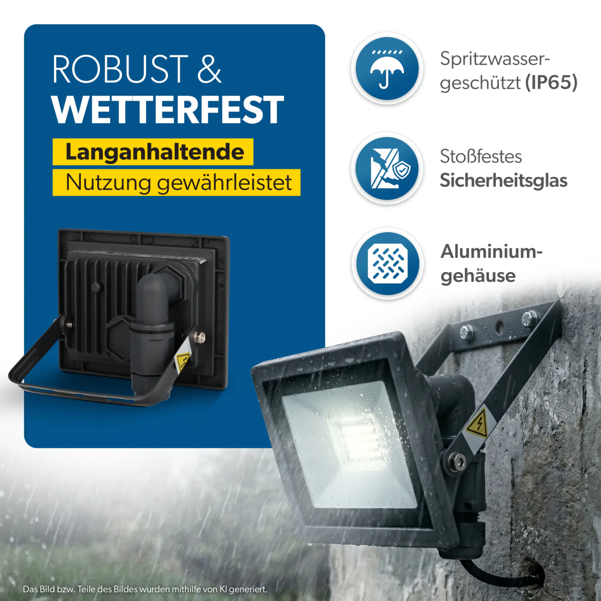 UniTec LED Strahler anthrazit 14 W 1700 lm 