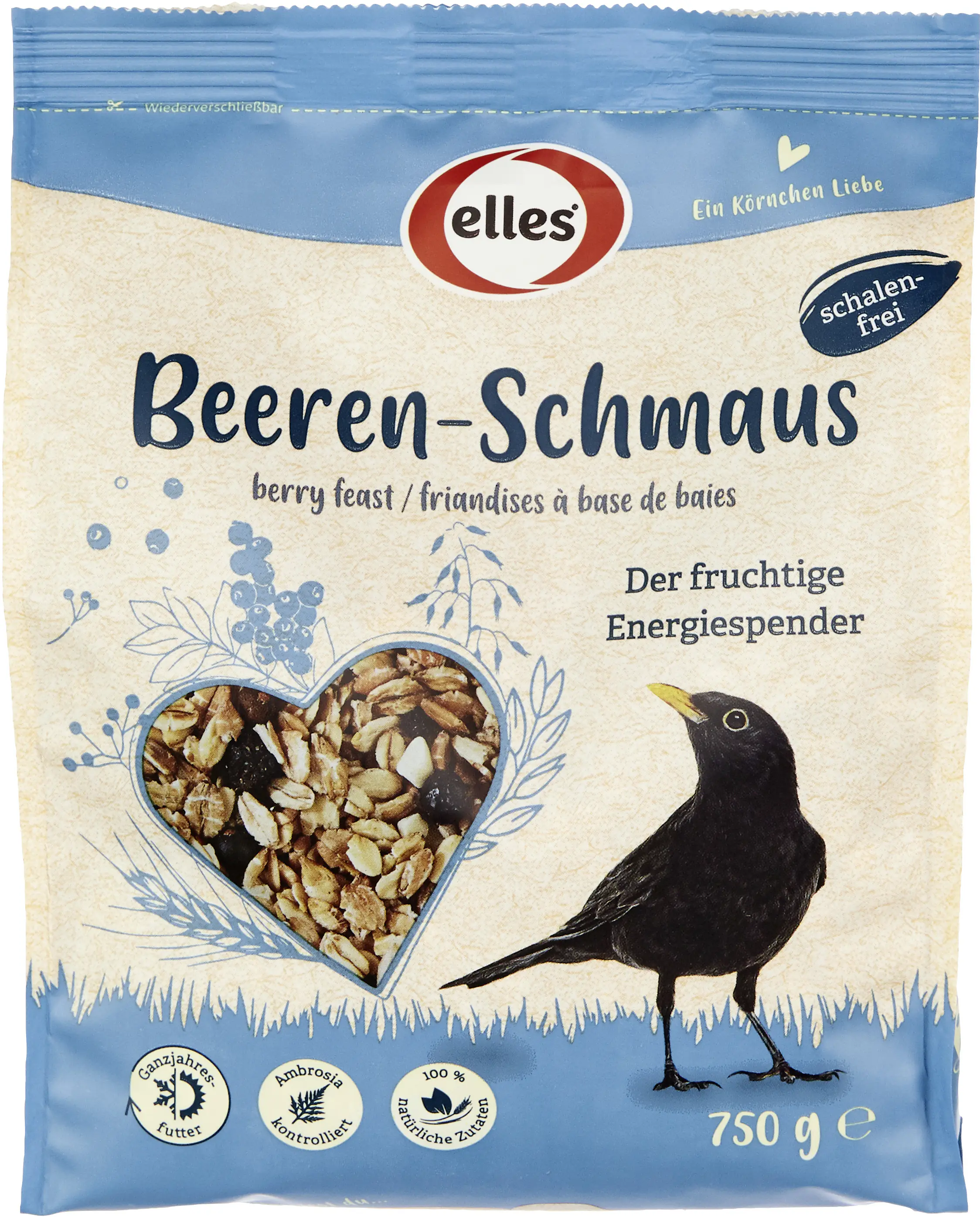 Elles Wildvogelfutter Beeren-Schmaus 750 g