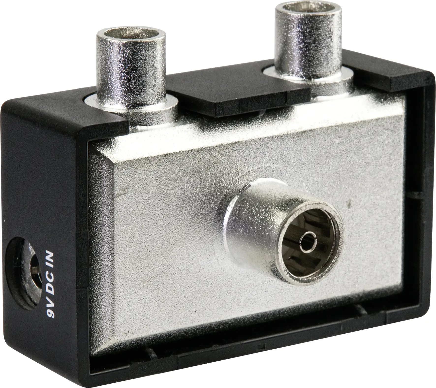 4004005505061_2394836 Schwaiger Zwei-Geräte-Verstärker BS6822 531 1x IEC Buchse auf 2x IEC Stecker, Verstärkung bis 2x 8dB