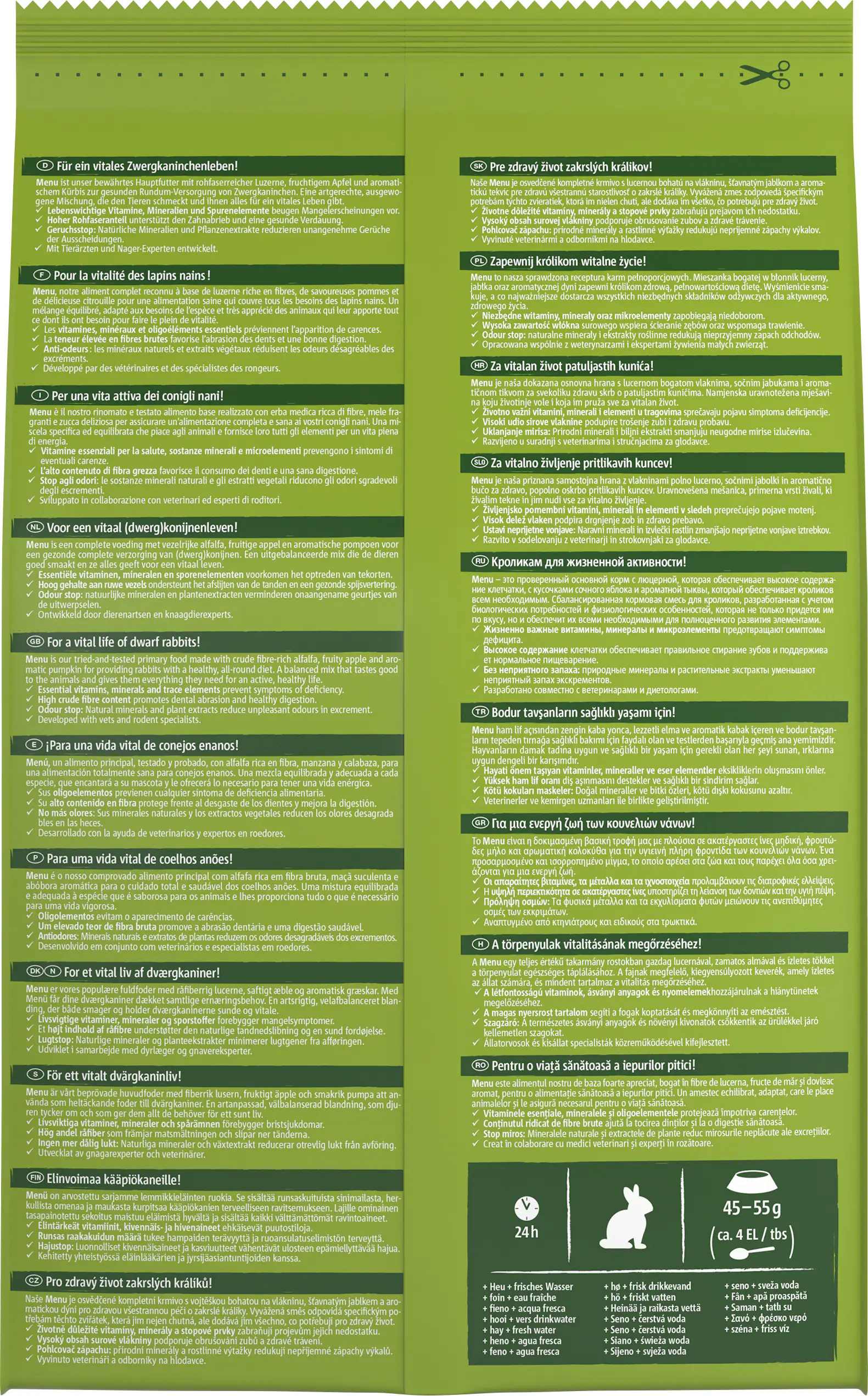 Vitakraft Zwergkaninchenfutter Menu Vital ZK 5 kg Vitakraft Zwergkaninchenfutter Menu Vital ZK 5 kg