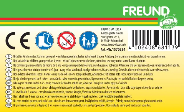 Freund Victoria Deko-Gießkanne 1,75 L Metall bunt