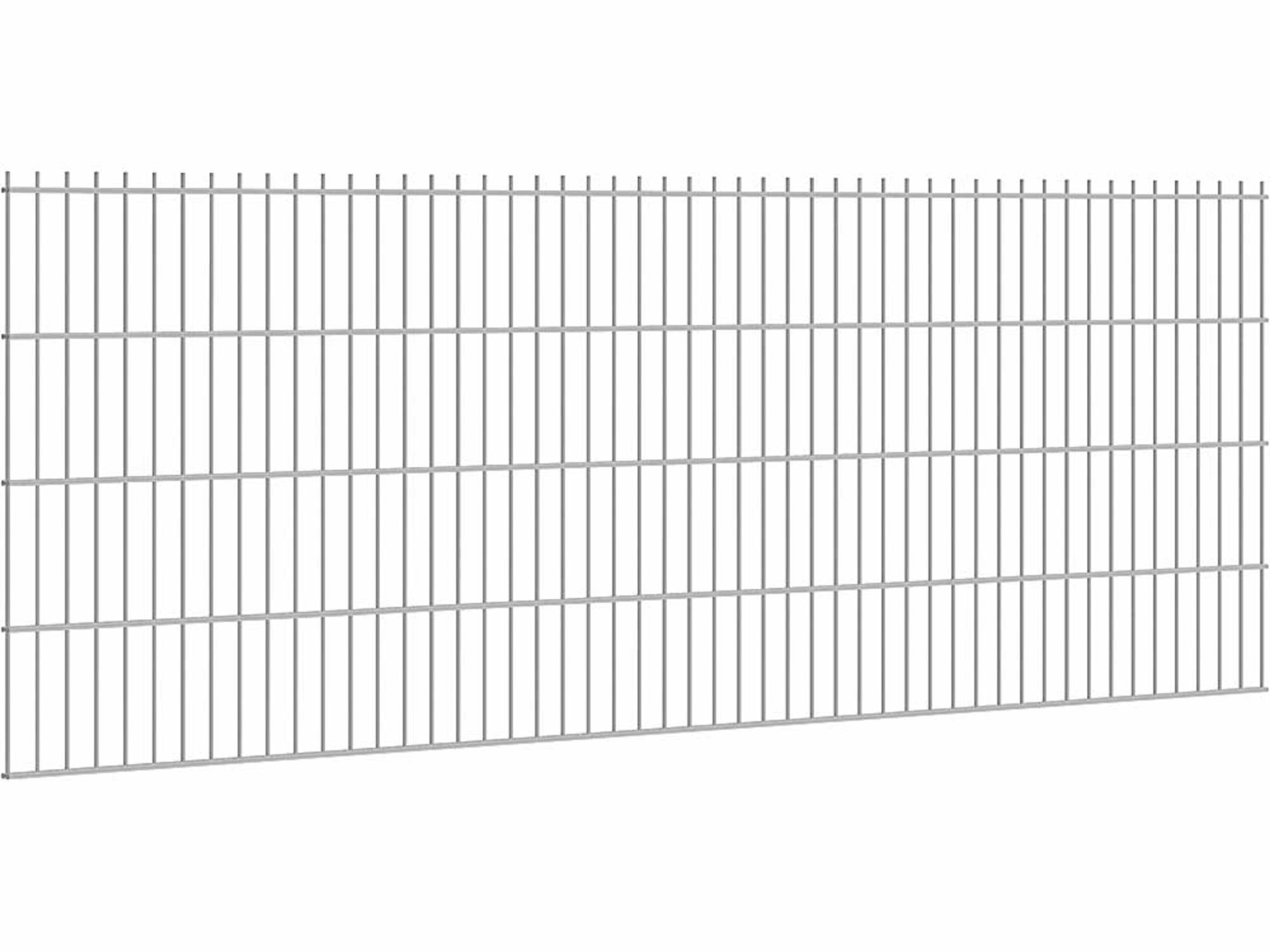 Floraworld Doppelstabmatten-Zaun Premium 251 x 83 cm feuerverzinkt 8/6/8