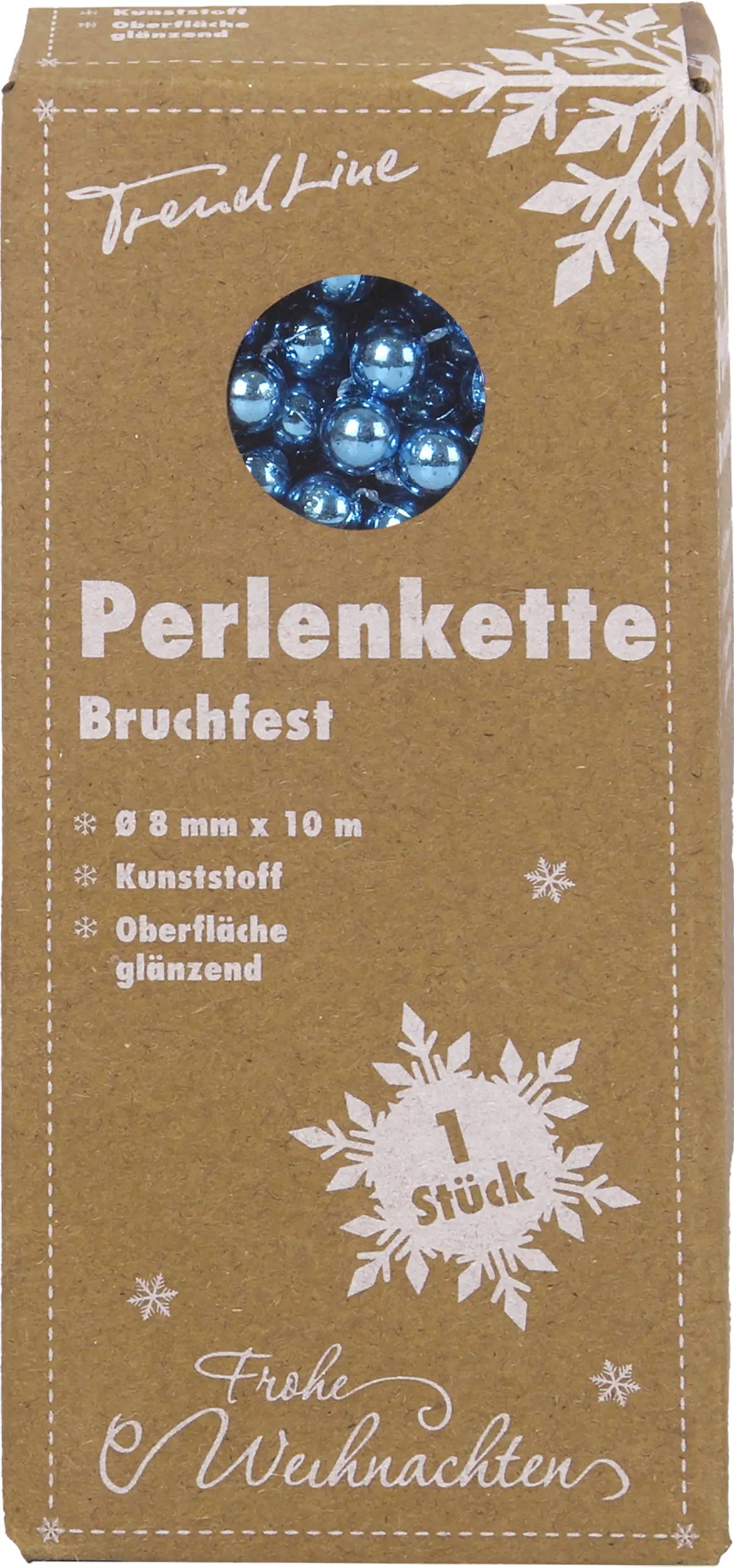 TrendLine Perlenkette bruchfest langlebig 10 m sky blue