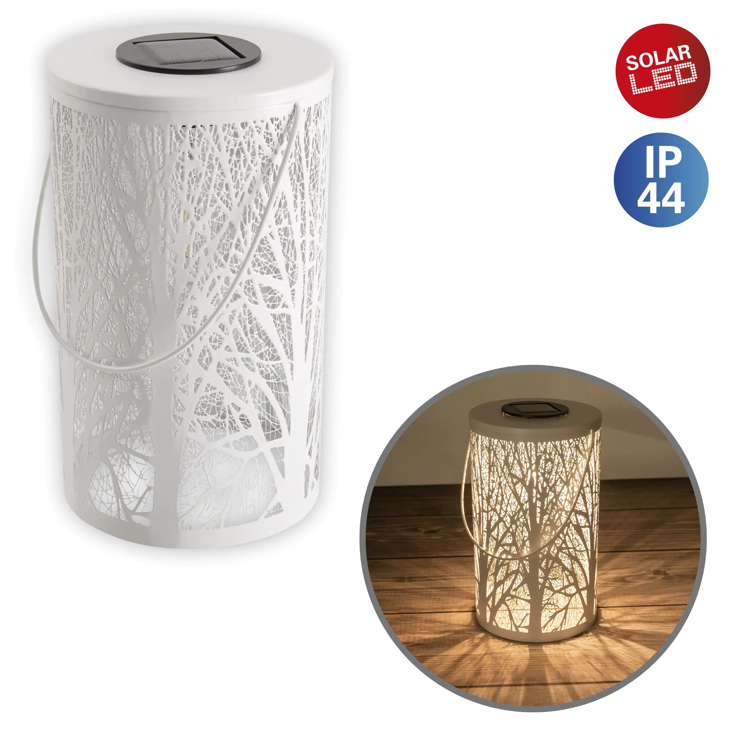 Light & More LED-Solarleuchte Bäume weiß warmweiß