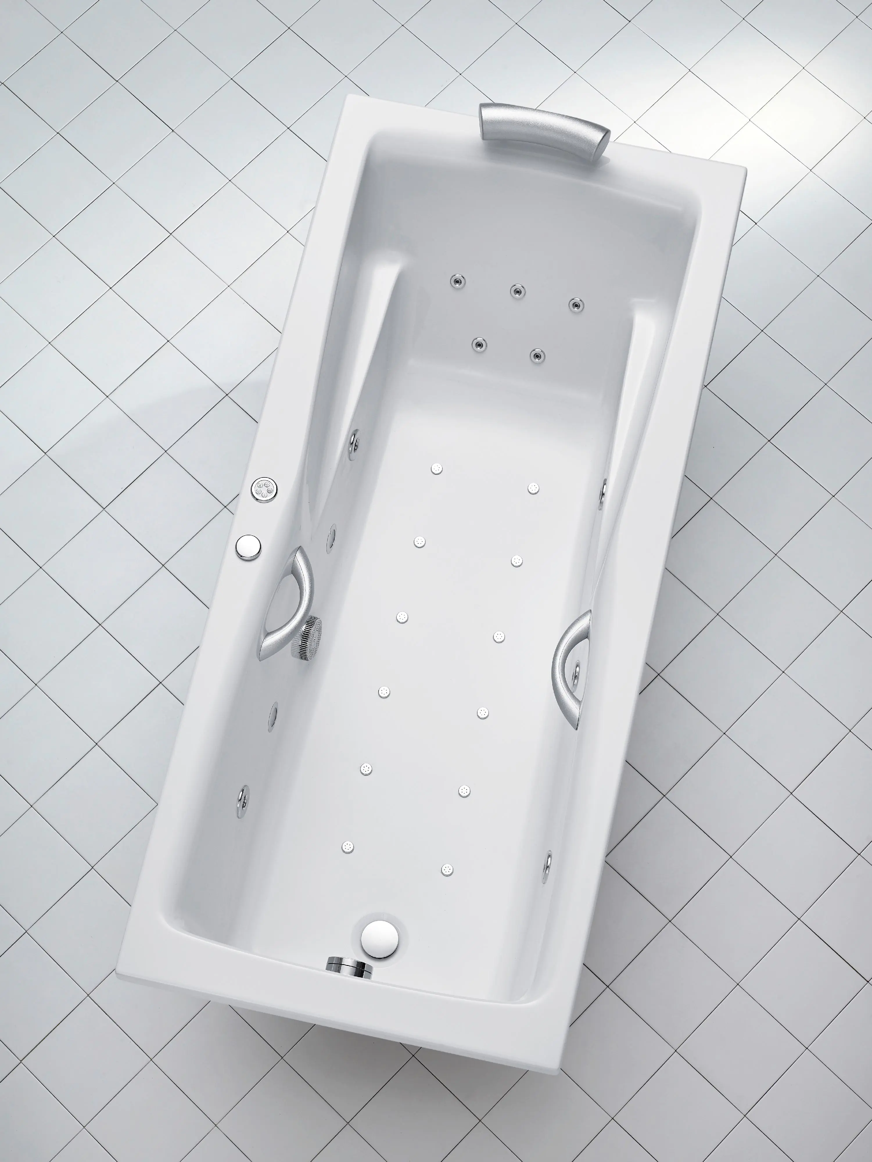 Ottofond Whirlpool-Badewanne Komplettset Atlanta 190 cm